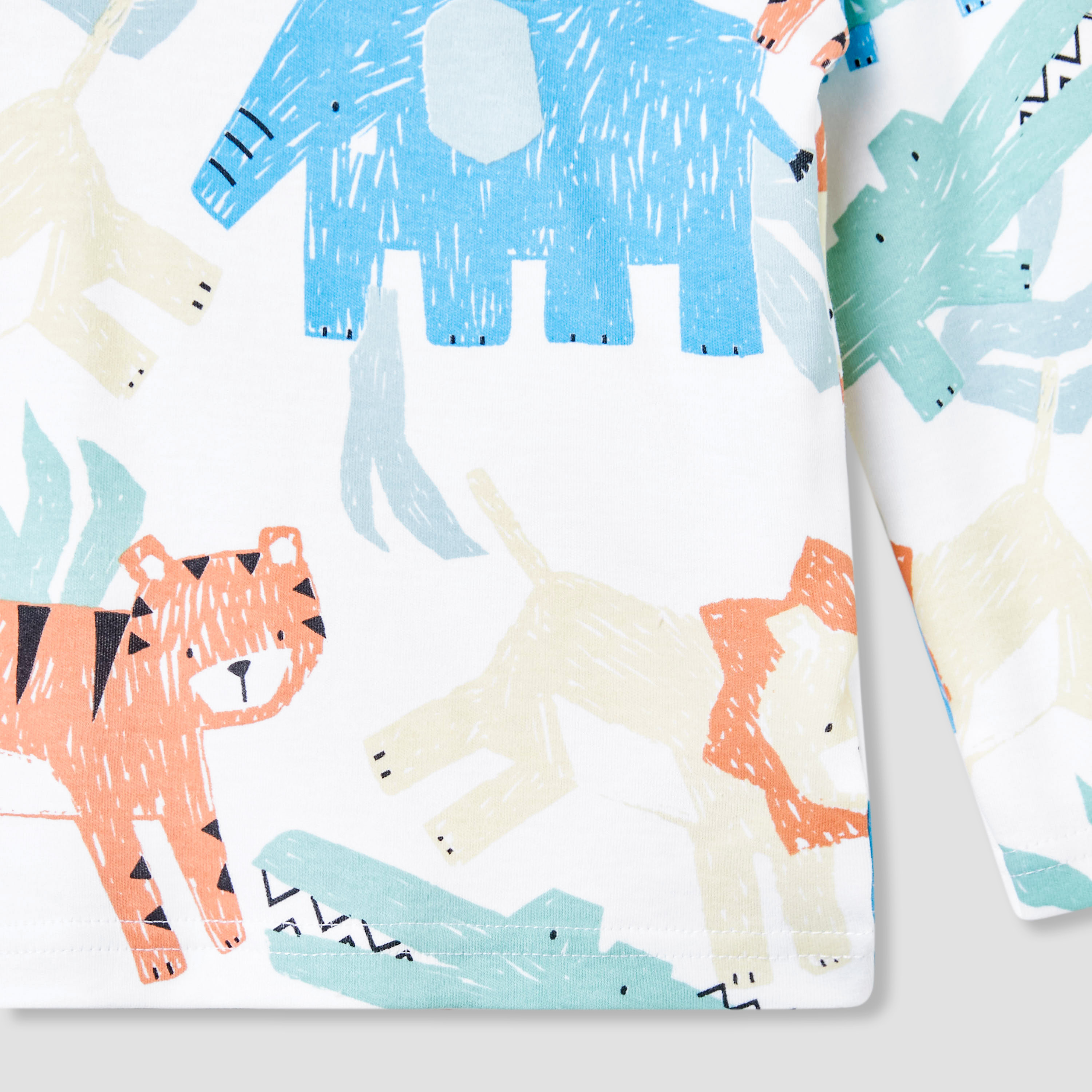 Juniors Animal Print T-shirt and Pyjama Set-baby-boys-clothing-nightwear-pyjamasets-image-5