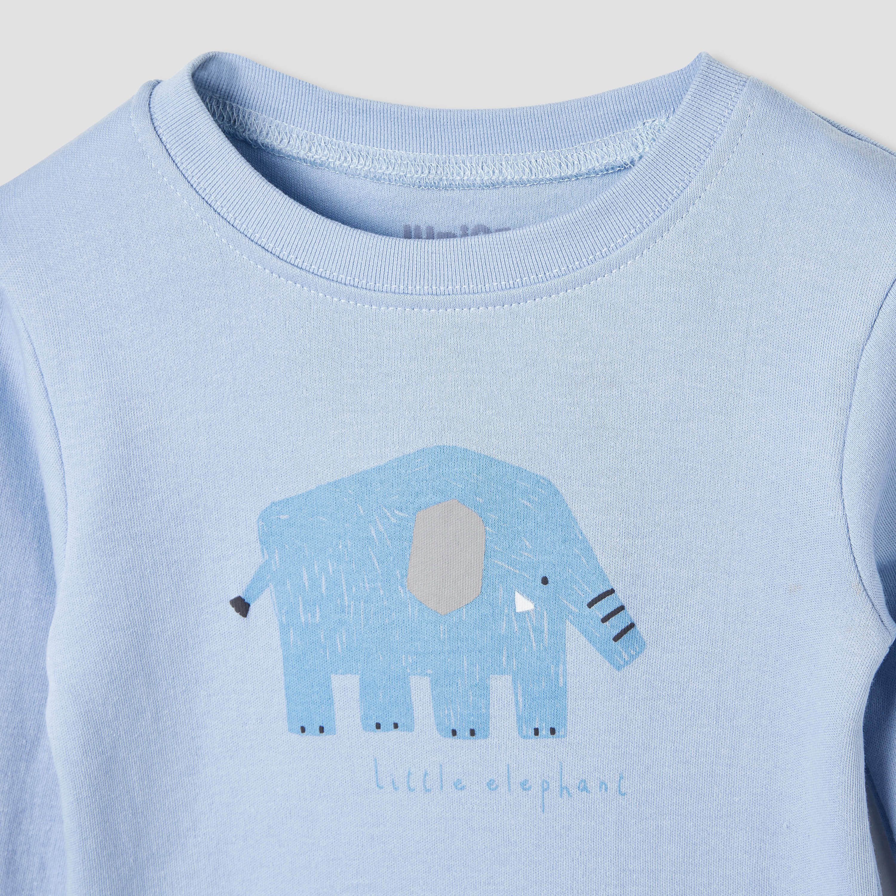 طقم بيجاما قطن بأكمام طويلة وياقة ضيقة وطبعات زهور للبنات من جونيورز-baby-girls-clothing-nightwear-pyjamasets-image-4