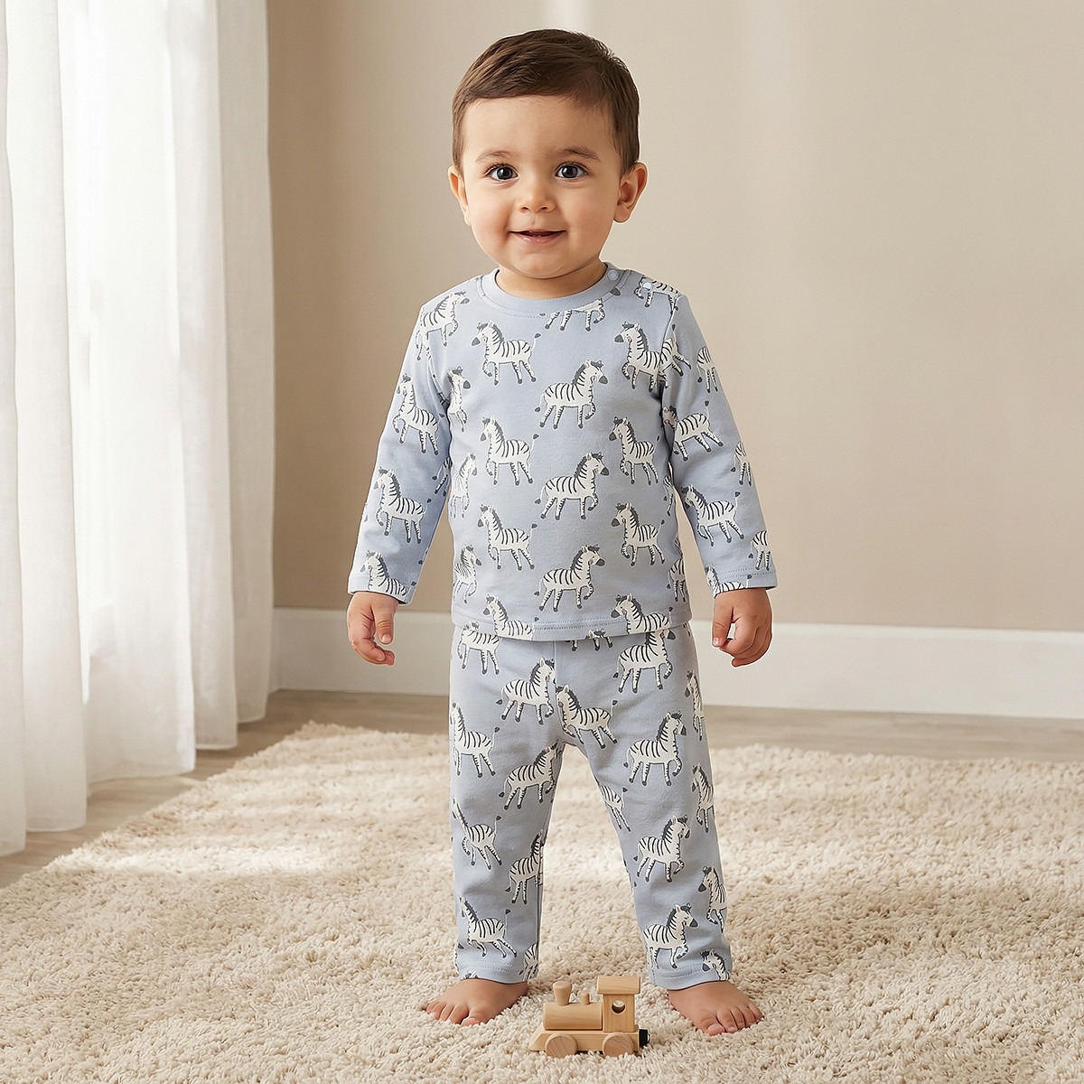 طقم تيشيرت وبنطلون بيجاما بطبعات أرنب من جونيورز-baby-girls-clothing-nightwear-pyjamasets-image-10