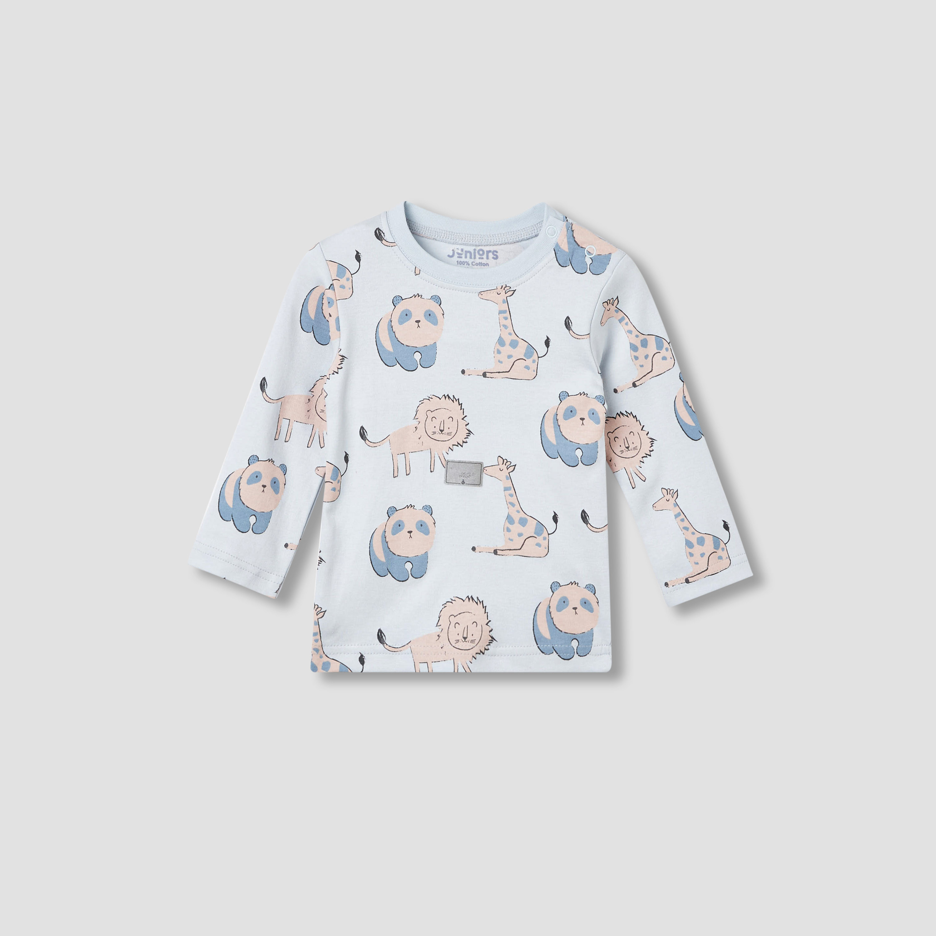 Juniors Animal Print T-shirt and Pyjama Set-baby-girls-clothing-nightwear-pyjamasets-image-3