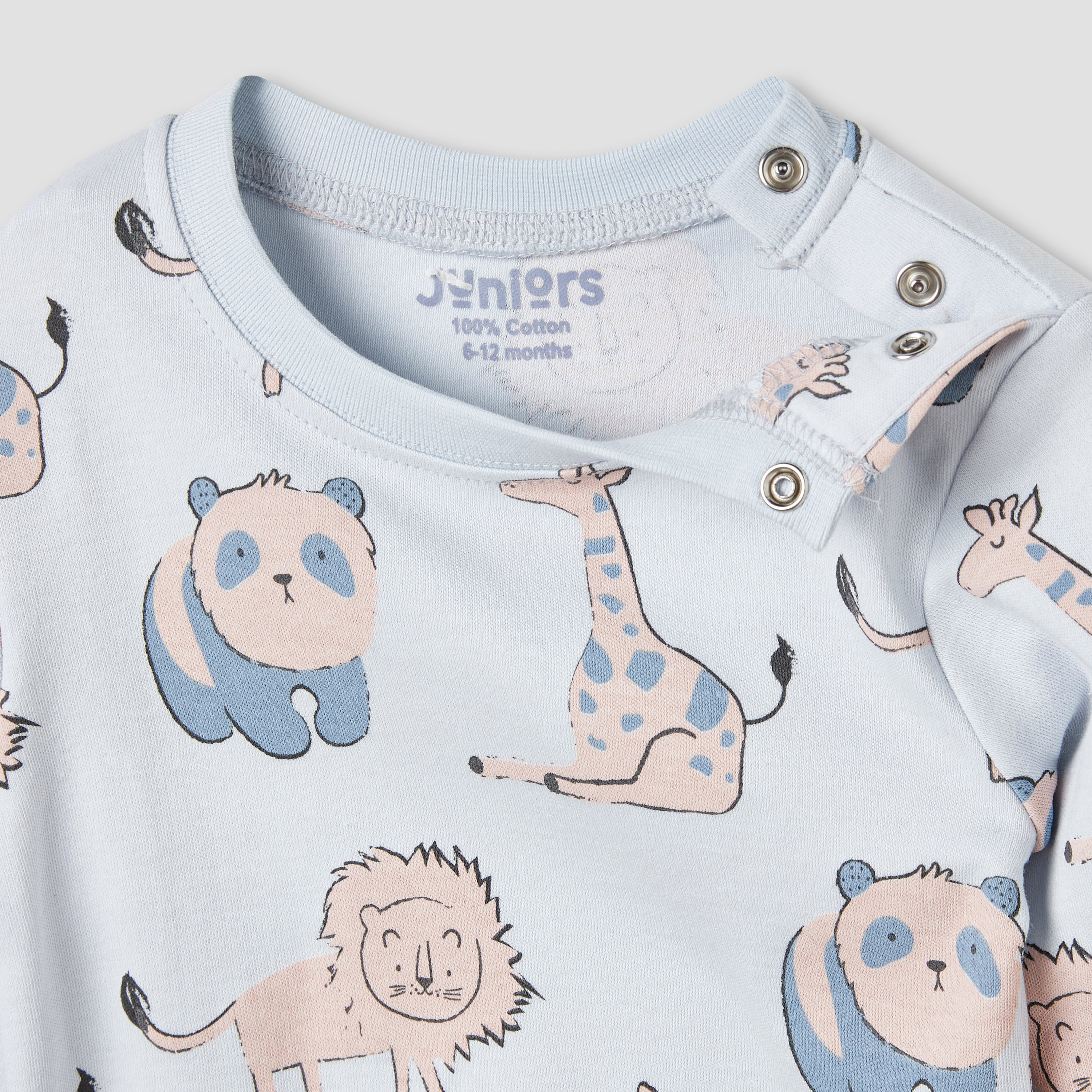 Juniors Animal Print T-shirt and Pyjama Set-baby-girls-clothing-nightwear-pyjamasets-image-5