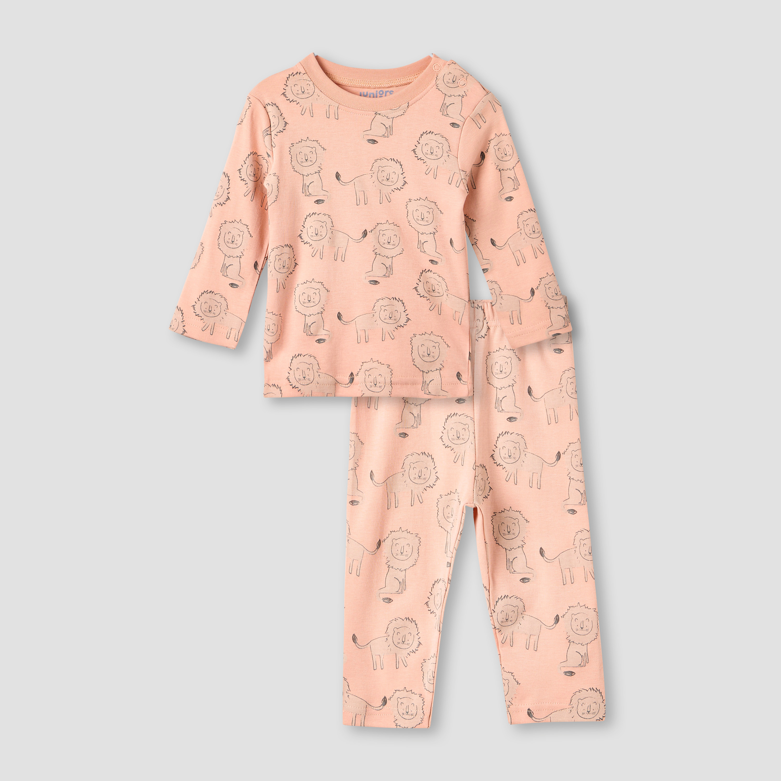 Juniors Pyjama Set with Print - Cotton - Long Sleeves - Crew Neck-baby-girls-clothing-nightwear-pyjamasets-image-2