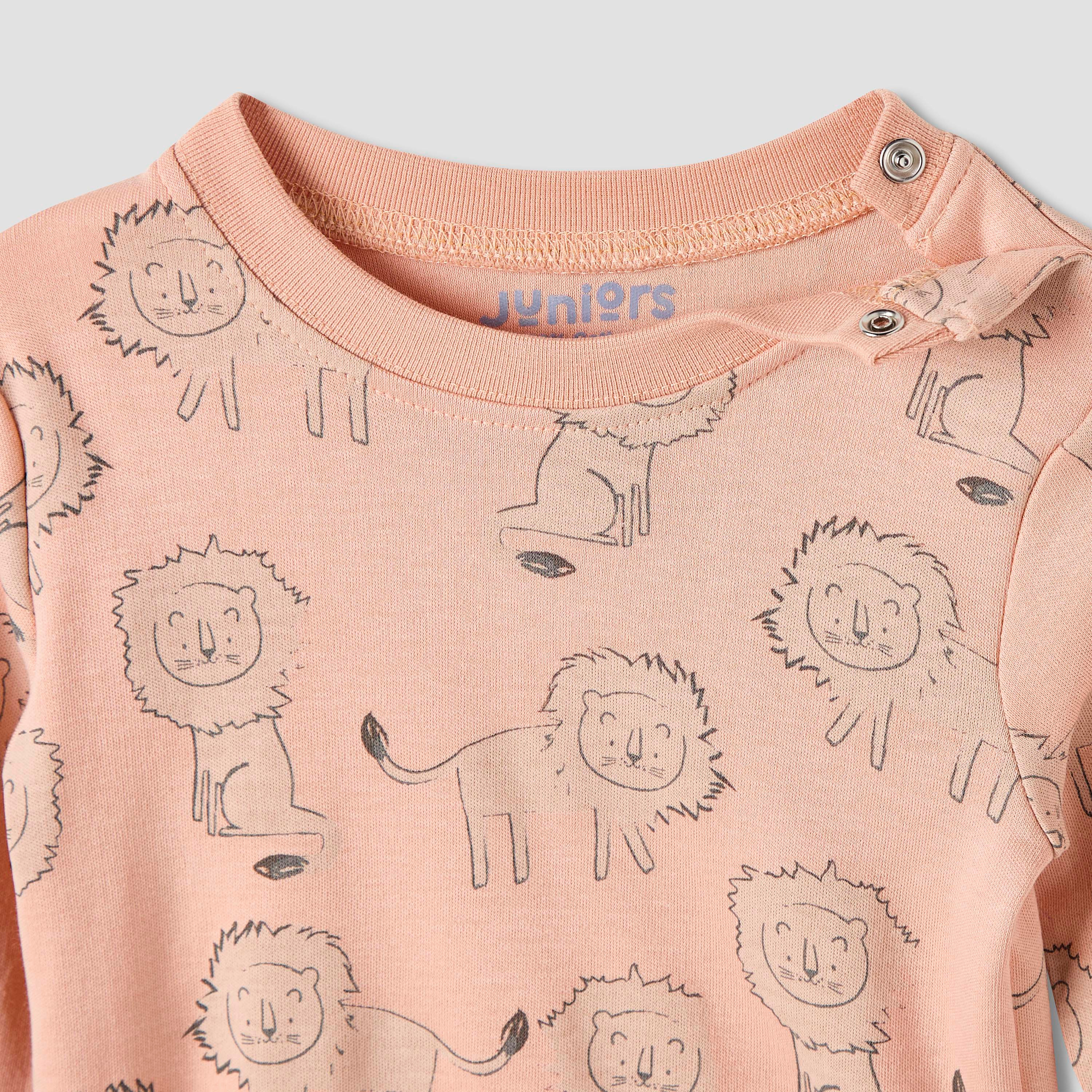 Juniors Pyjama Set with Print - Cotton - Long Sleeves - Crew Neck-baby-girls-clothing-nightwear-pyjamasets-image-5