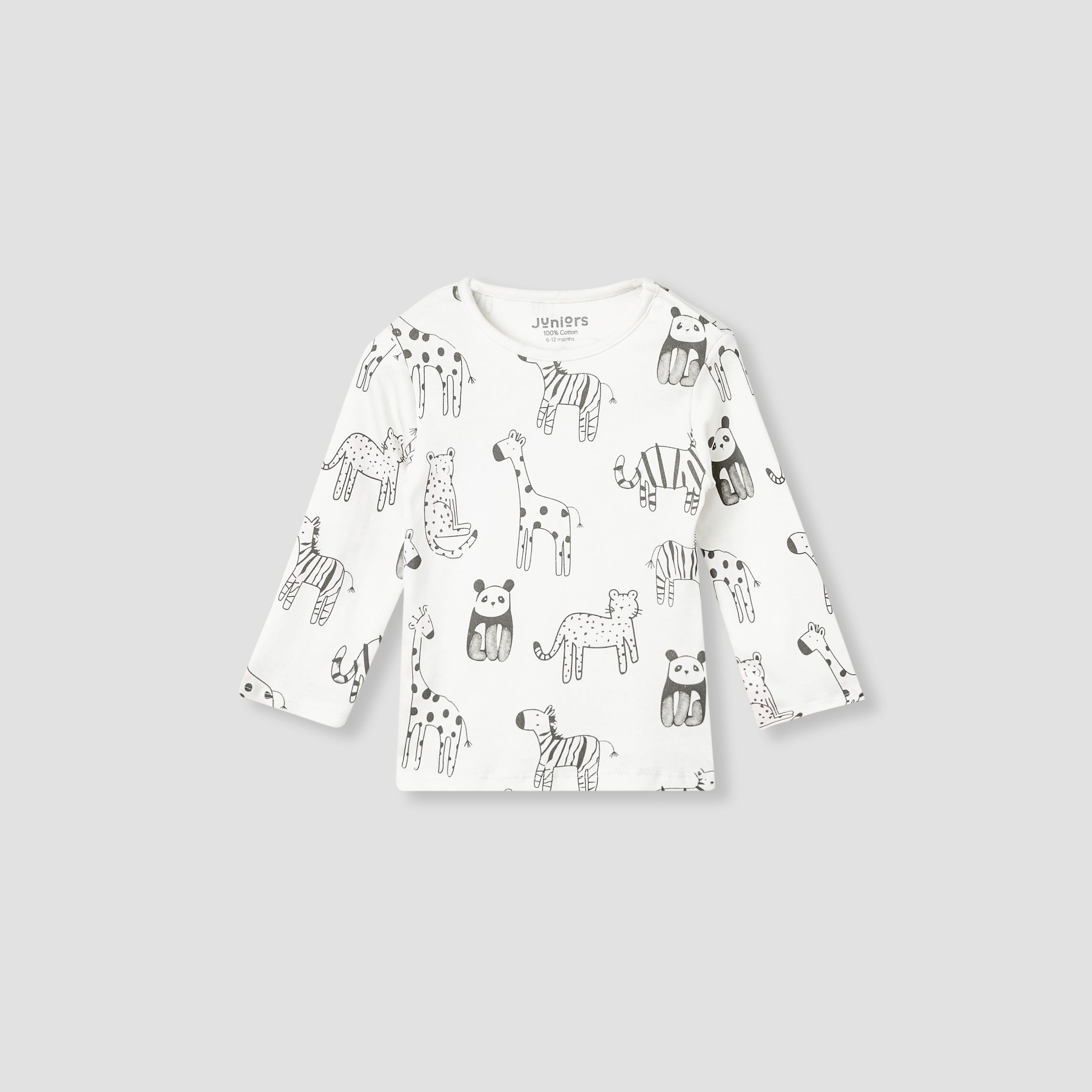 Juniors Animal Print T-shirt and Pyjama Set-baby-girls-clothing-nightwear-pyjamasets-image-3