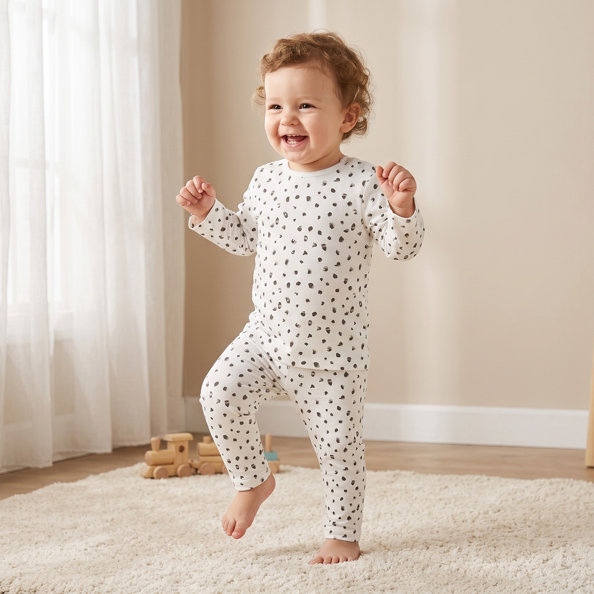 طقم بنطلون بيجاما وتيشيرت بطبعات زرافة من جونيورز-baby-girls-clothing-nightwear-pyjamasets-image-10
