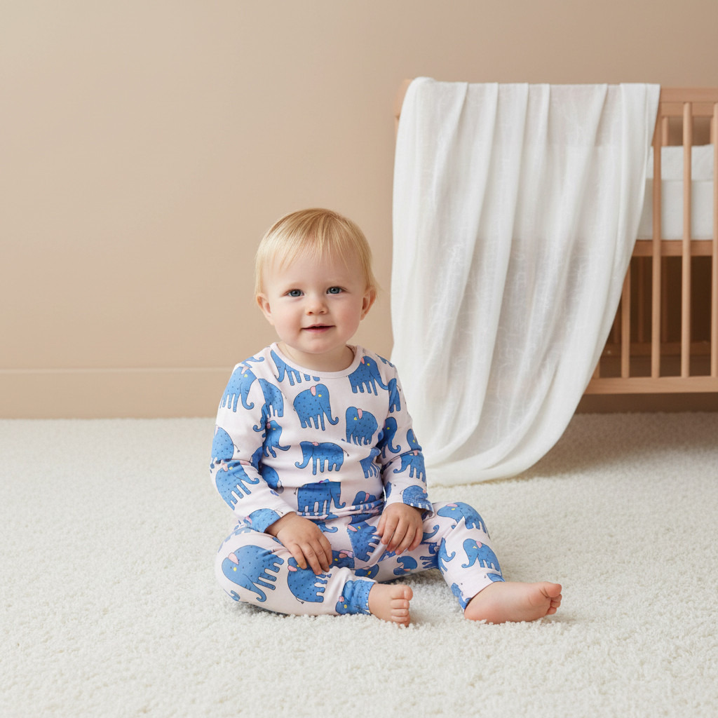 Juniors Bunny Print T-shirt and Pyjama Set-baby-girls-clothing-nightwear-pyjamasets-image-9