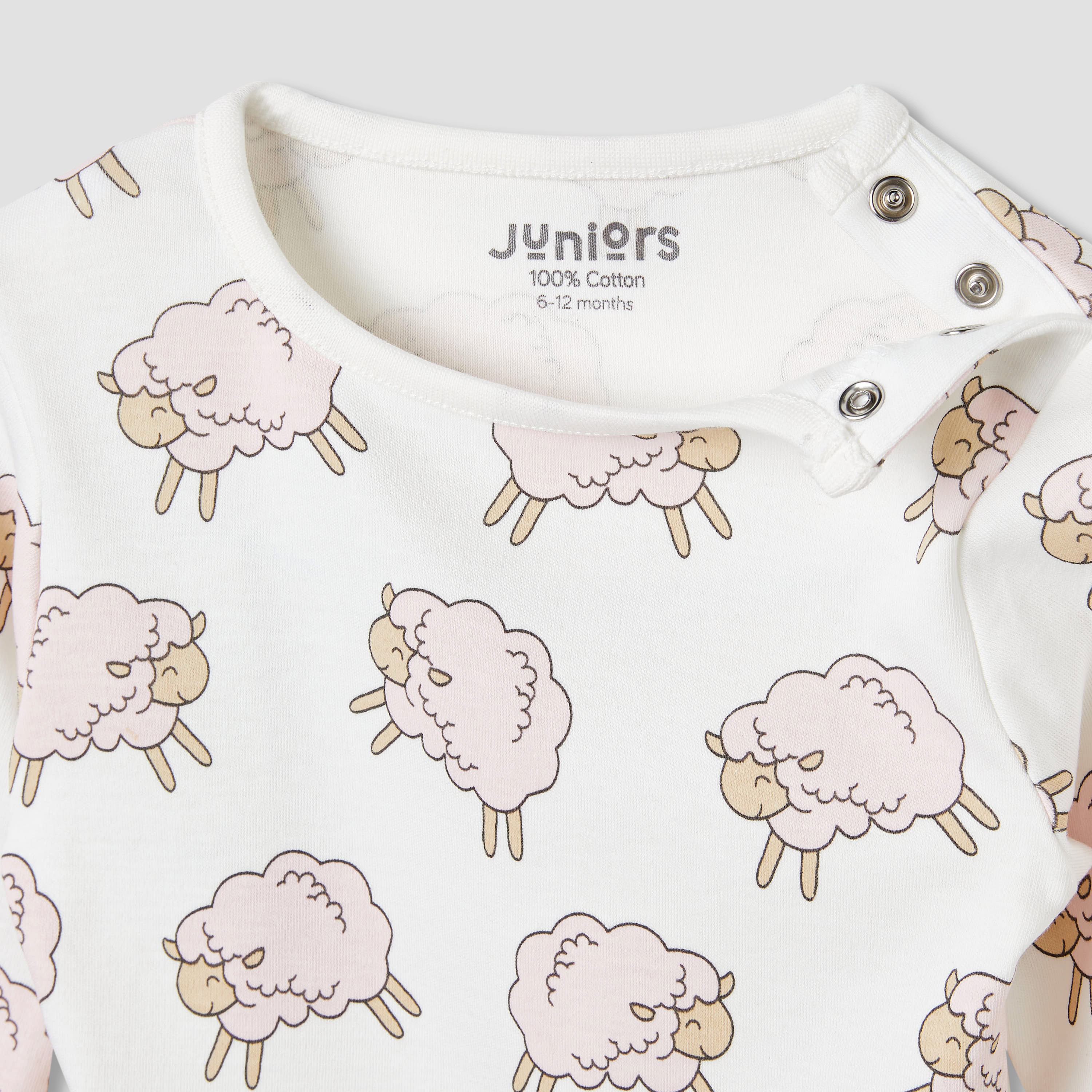 طقم بنطلون بيجاما وتيشيرت بطبعات زرافة من جونيورز-baby-girls-clothing-nightwear-pyjamasets-image-4