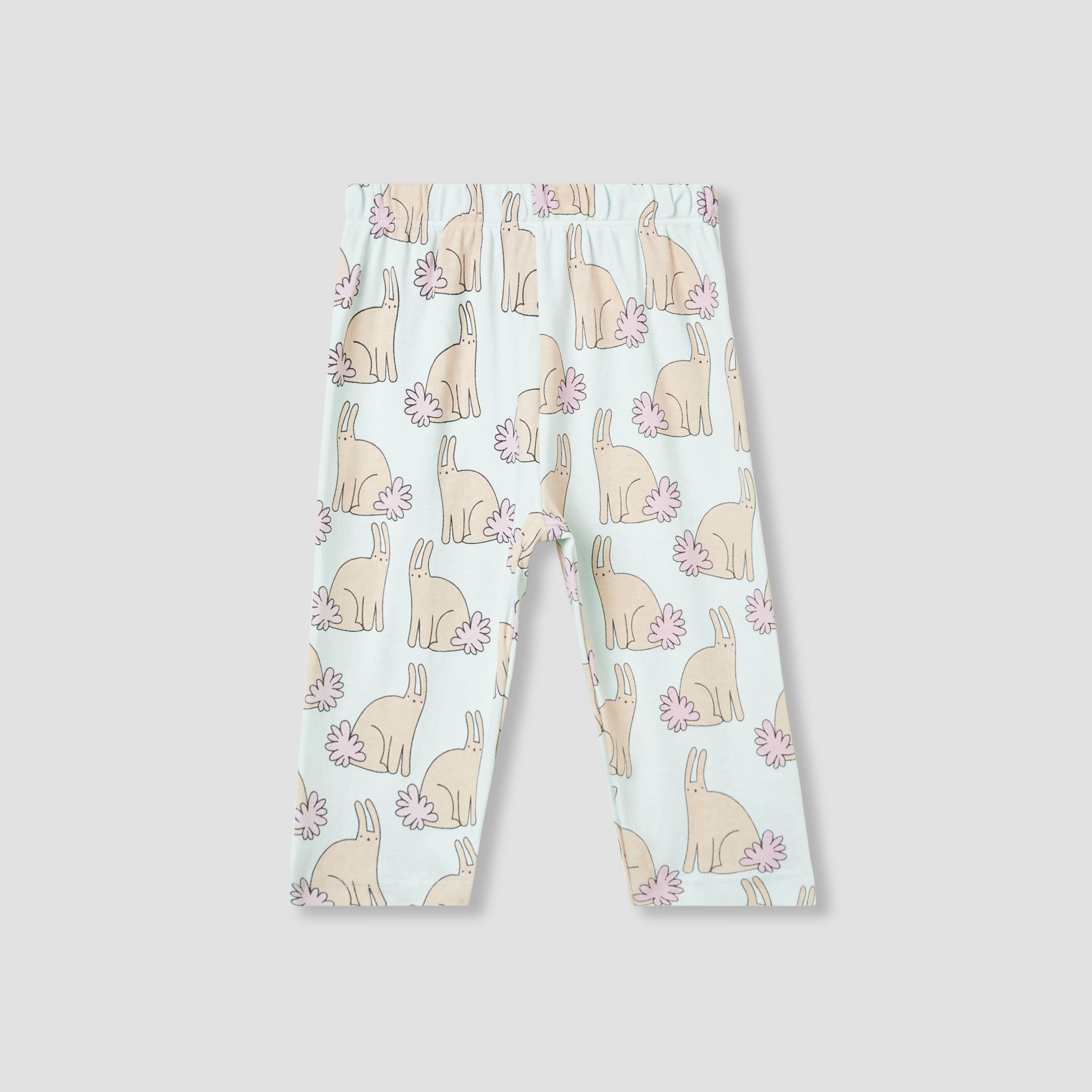 Juniors Bunny Print T-shirt and Pyjama Set-baby-girls-clothing-nightwear-pyjamasets-image-3