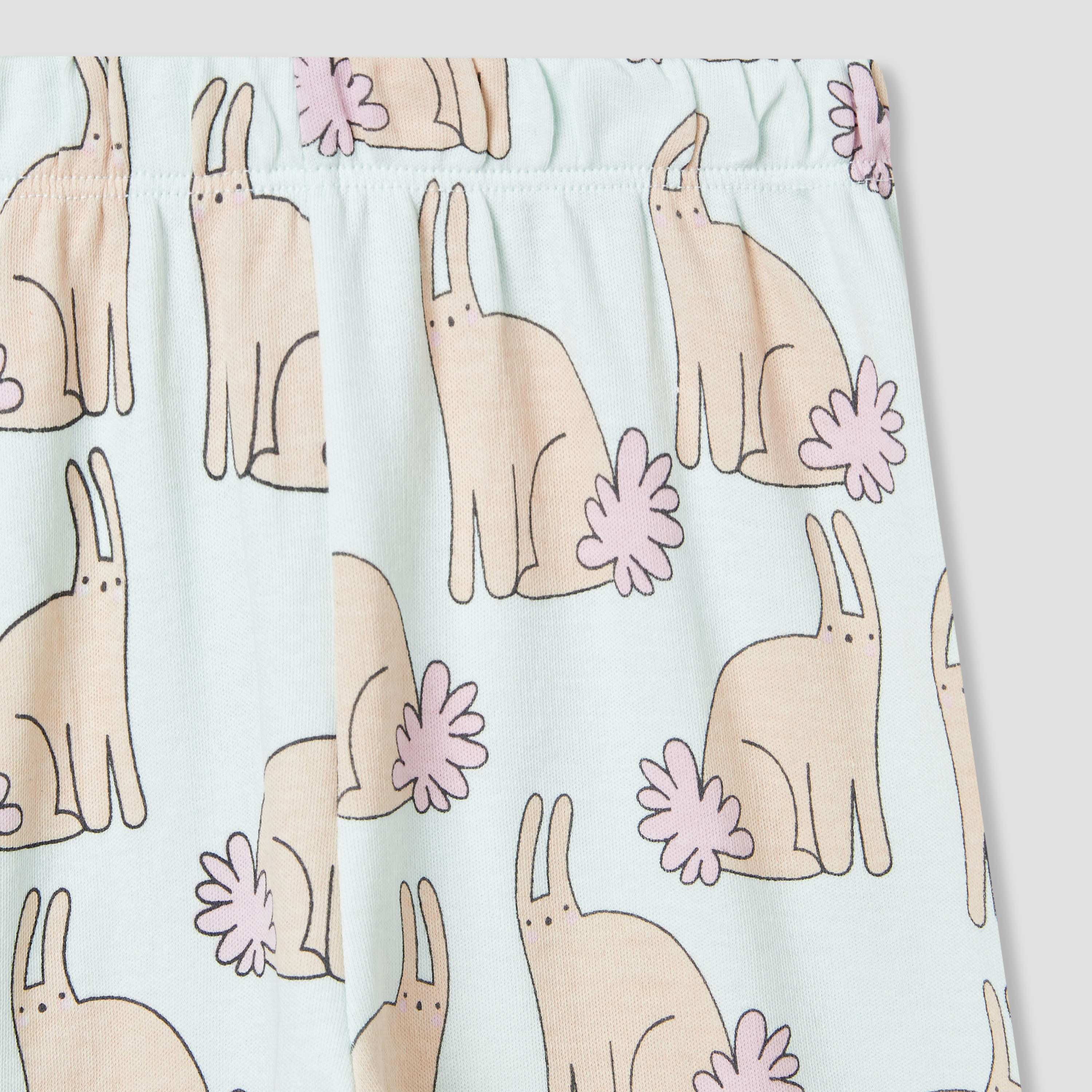 Juniors Bunny Print T-shirt and Pyjama Set-baby-girls-clothing-nightwear-pyjamasets-image-6