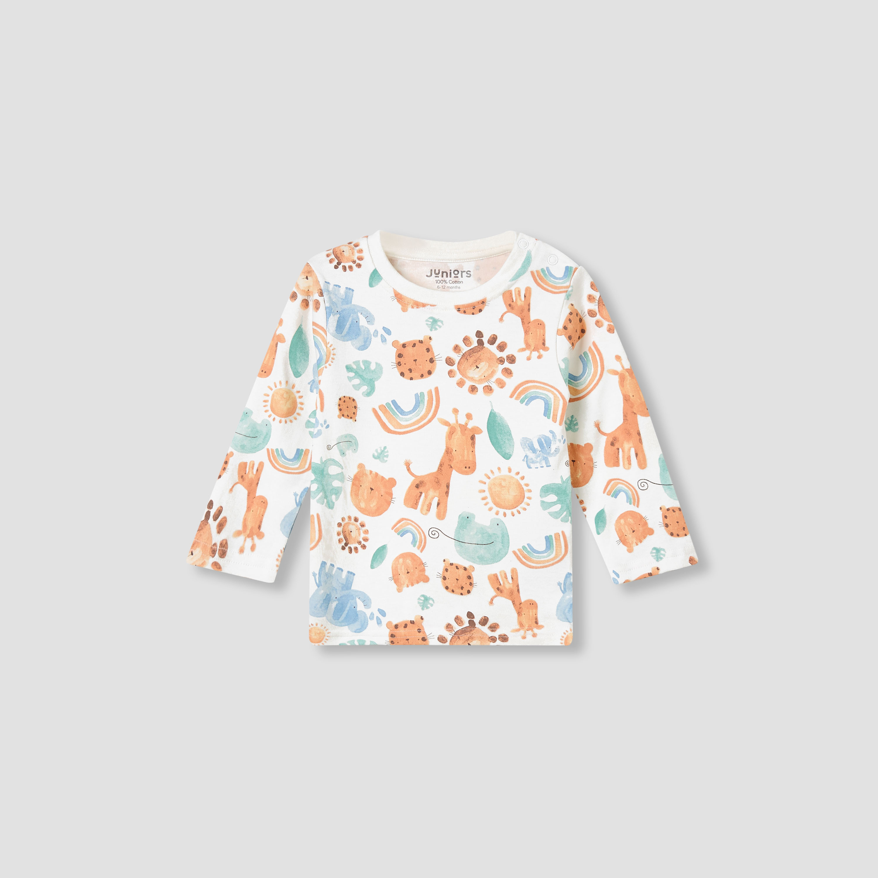 Juniors Animal Print T-shirt and Pyjama Set-baby-boys-clothing-nightwear-pyjamasets-image-2