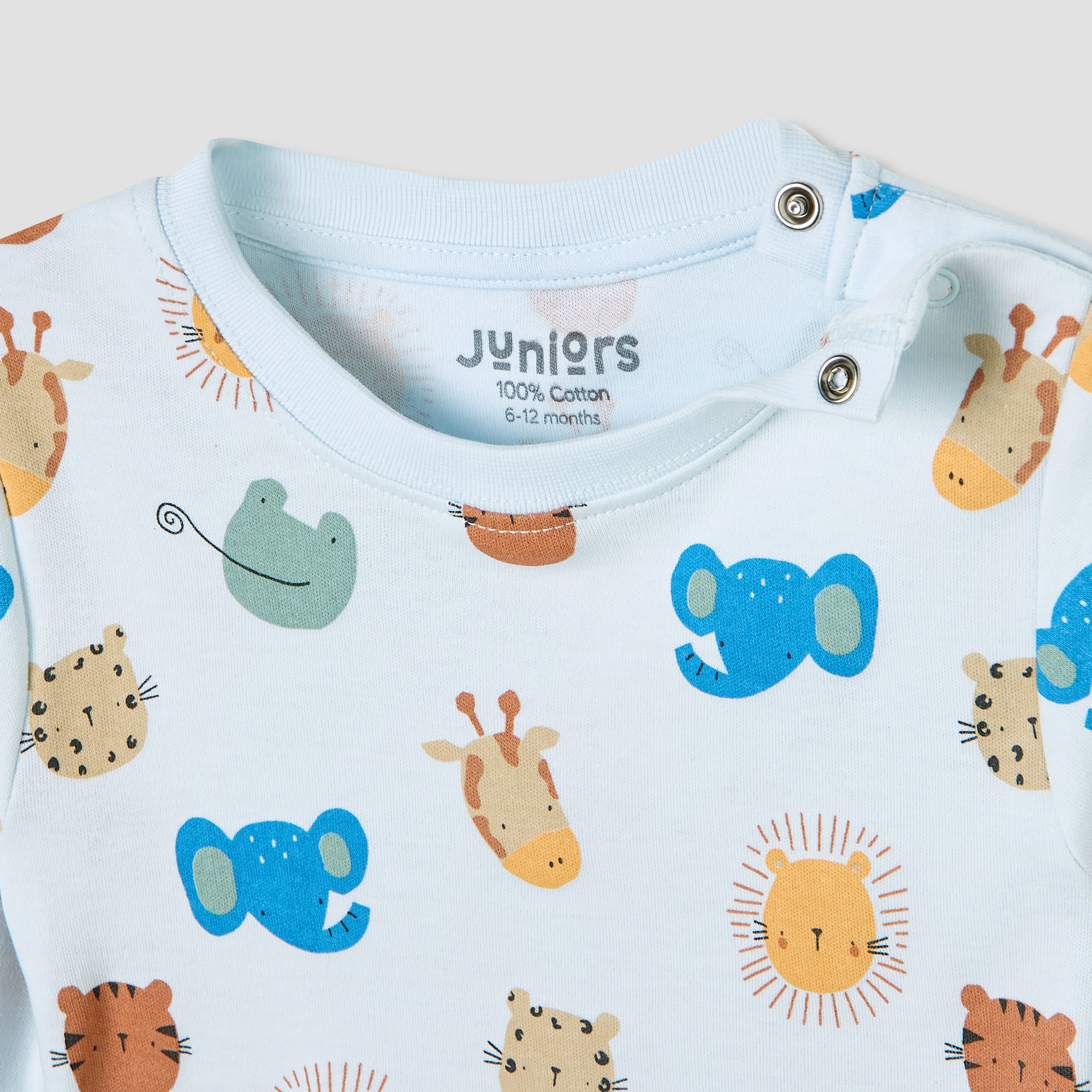Juniors Bunny Print T-shirt and Pyjama Set-baby-girls-clothing-nightwear-pyjamasets-image-5