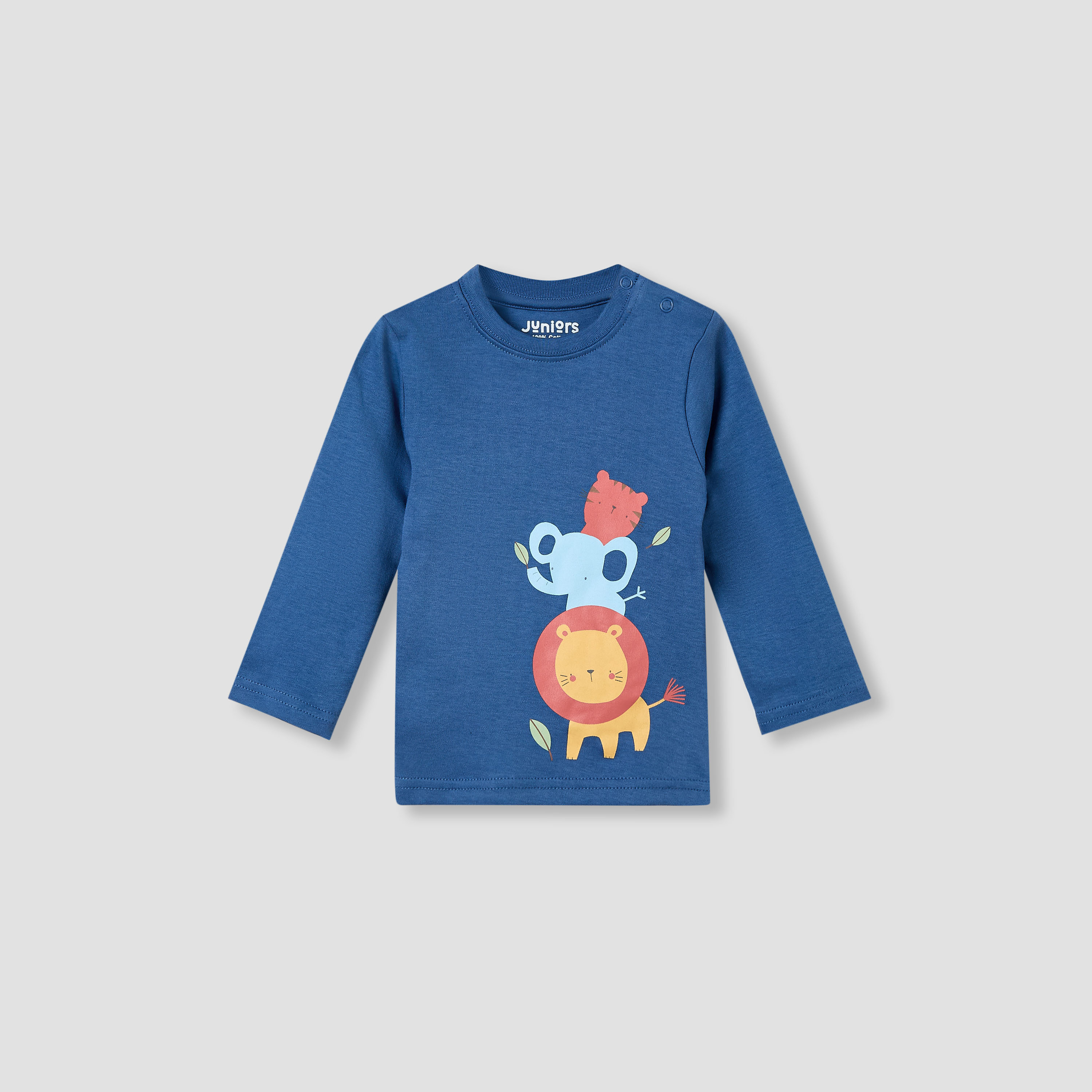 طقم بنطلون بيجاما وتيشيرت قطن بياقة مستديرة وأكمام طويلة وطبعات دب من جونيورز-baby-boys-clothing-nightwear-pyjamasets-image-2