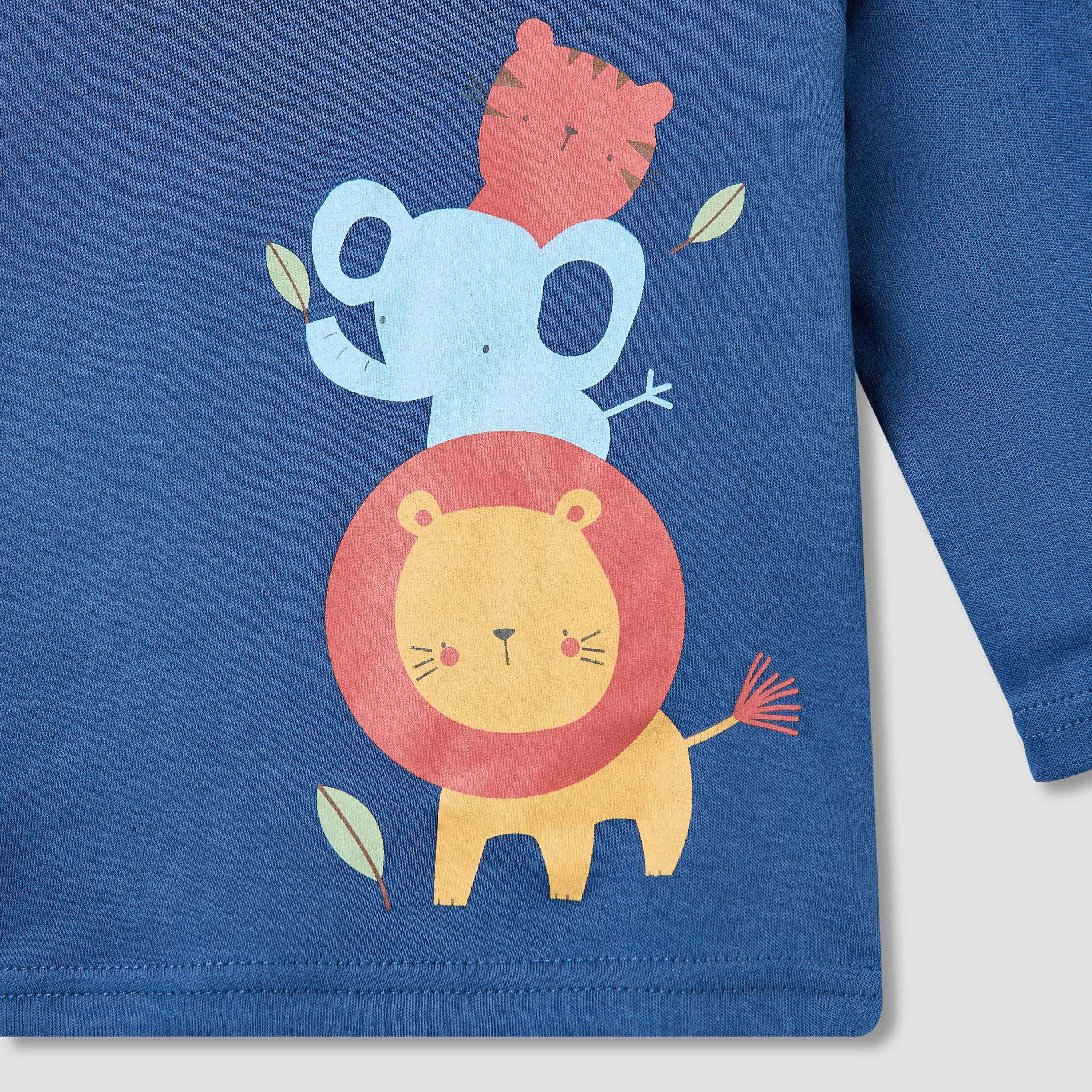 طقم بنطلون بيجاما وتيشيرت قطن بياقة مستديرة وأكمام طويلة وطبعات دب من جونيورز-baby-boys-clothing-nightwear-pyjamasets-image-5