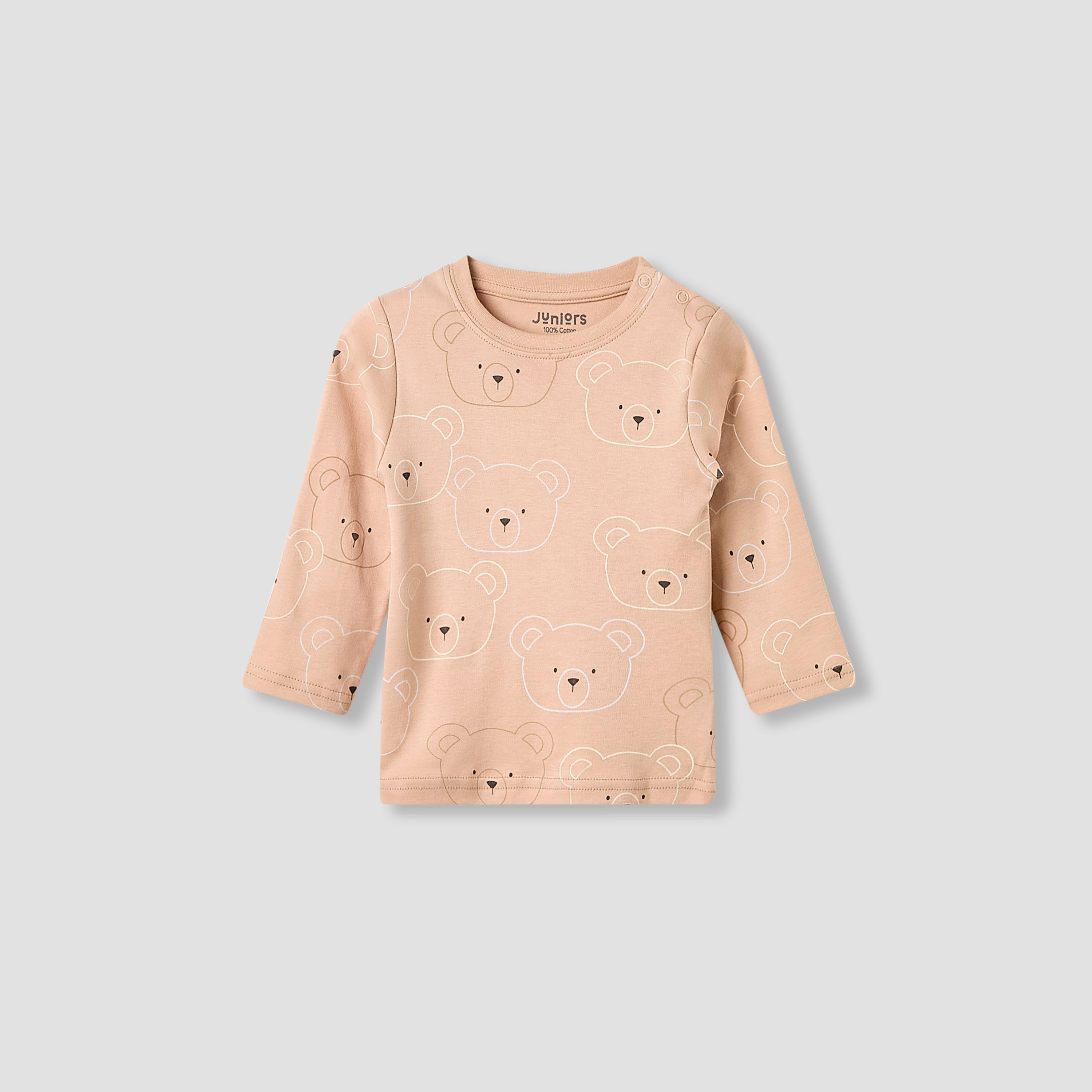 Juniors Pyjama Set with Bear Print - Cotton - Long Sleeves - Round Neck-baby-boys-clothing-nightwear-pyjamasets-image-3