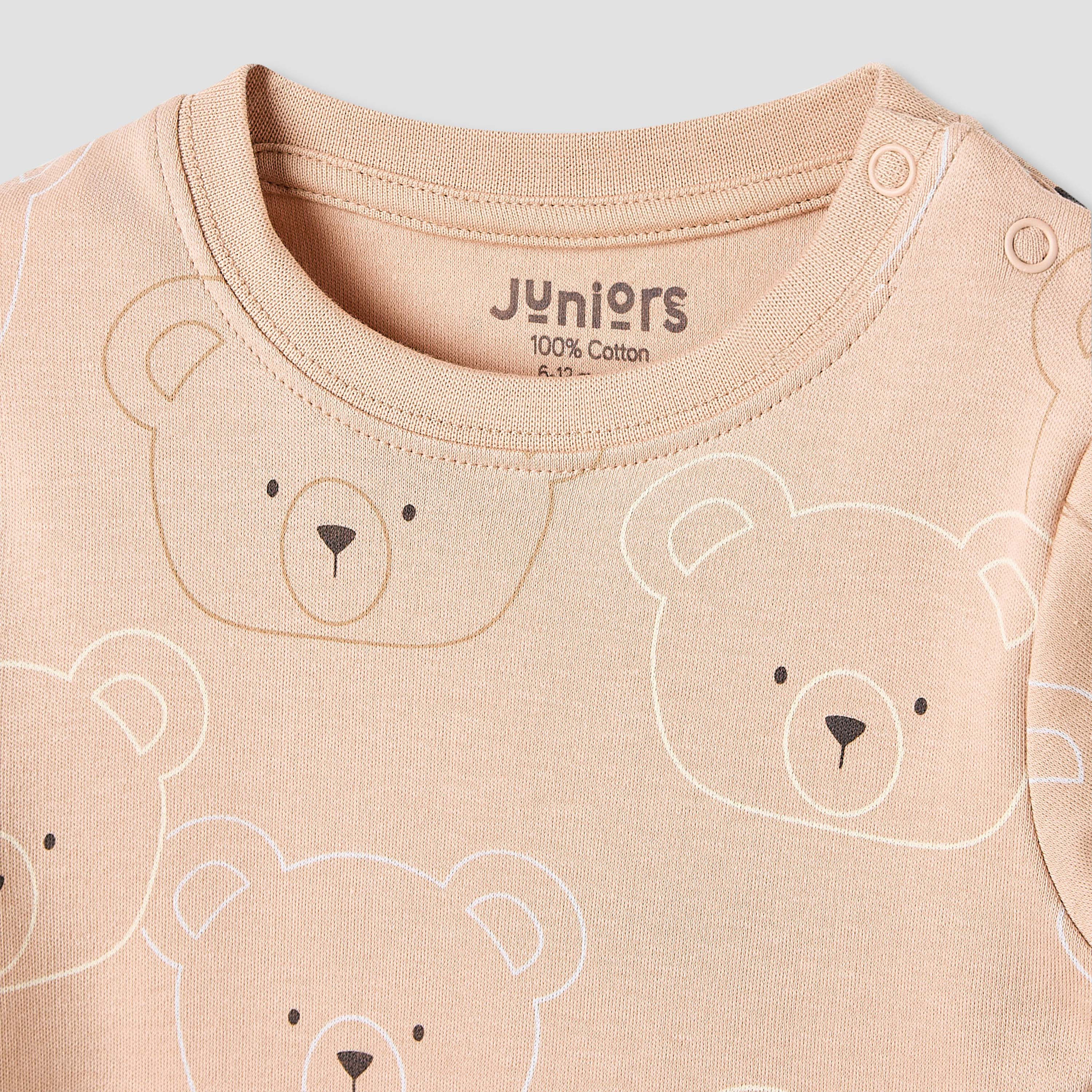 Juniors Pyjama Set with Bear Print - Cotton - Long Sleeves - Round Neck-baby-boys-clothing-nightwear-pyjamasets-image-5