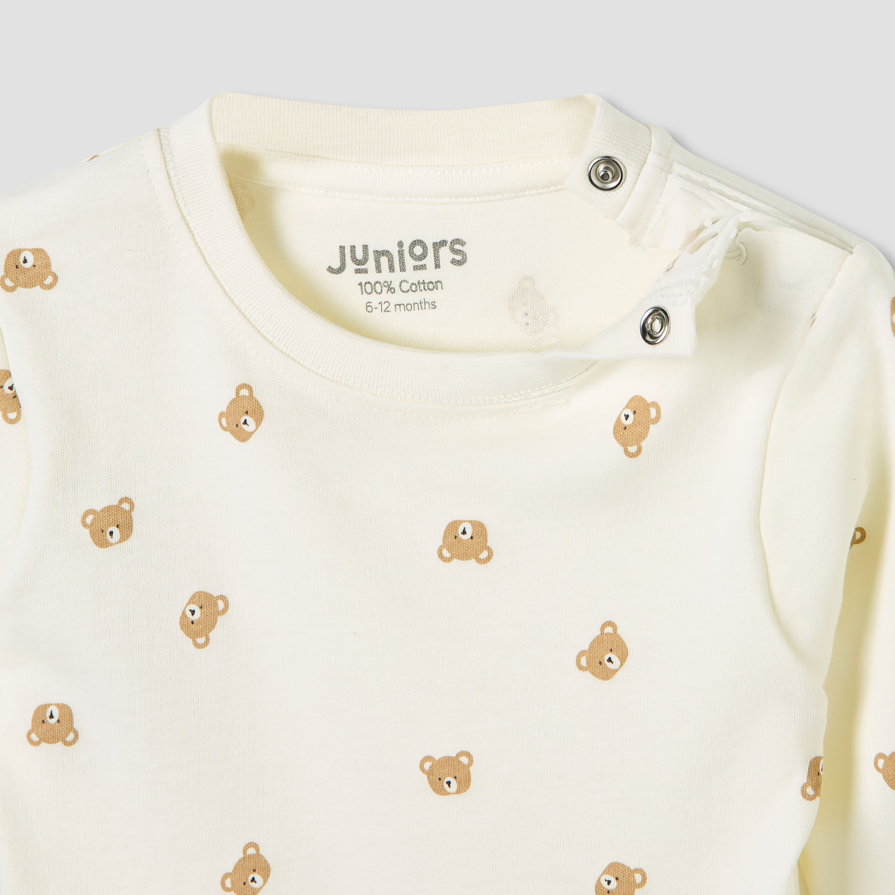 Juniors Pyjama Set with Bear Print - Cotton - Long Sleeves - Crew Neck-baby-boys-clothing-nightwear-pyjamasets-image-5