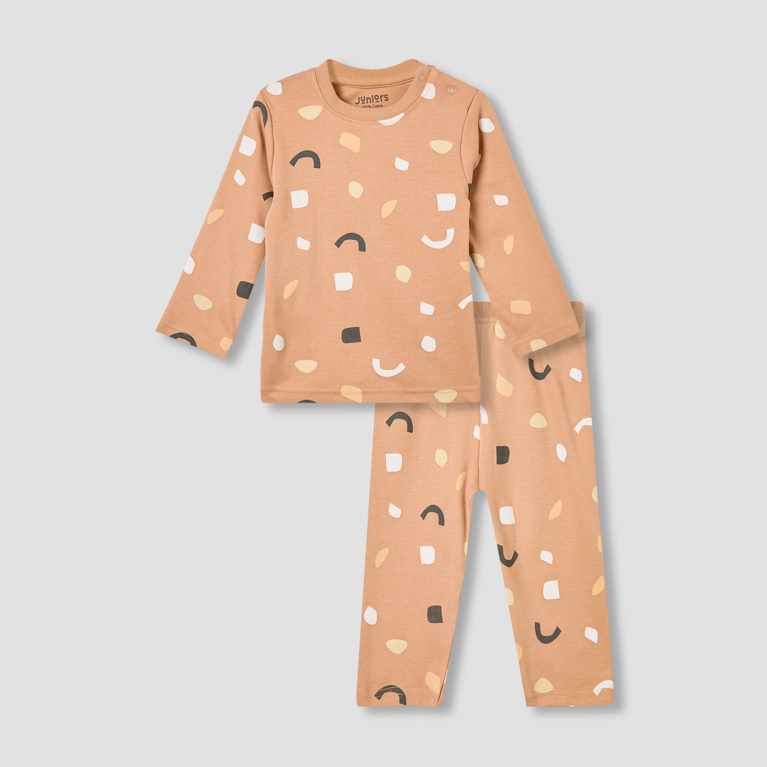 Juniors Bunny Print T-shirt and Pyjama Set-baby-girls-clothing-nightwear-pyjamasets-image-2