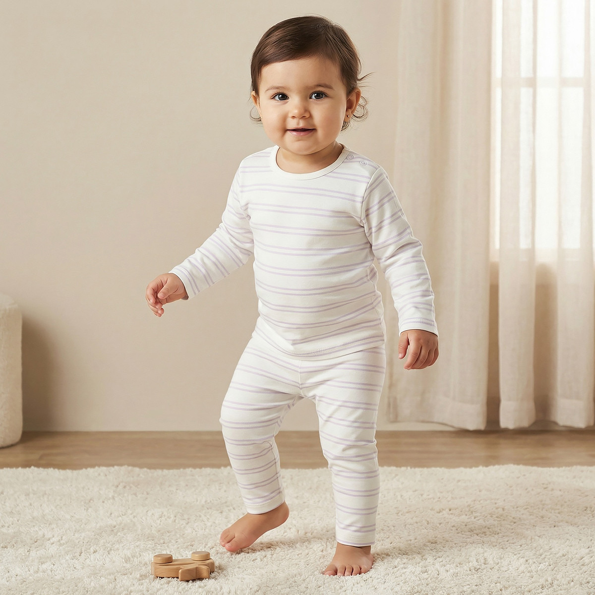 Juniors Pyjama Set with Print - Cotton - Long Sleeves - Crew Neck-baby-girls-clothing-nightwear-pyjamasets-image-1
