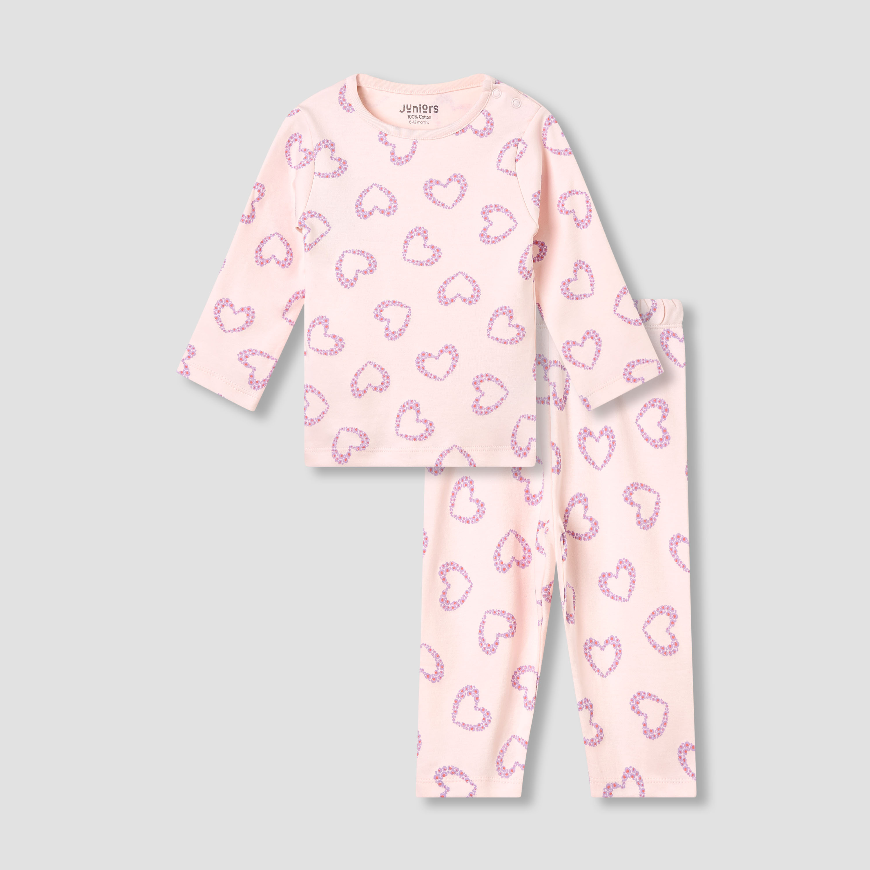 Juniors Animal Print T-shirt and Pyjama Set-baby-girls-clothing-nightwear-pyjamasets-image-1