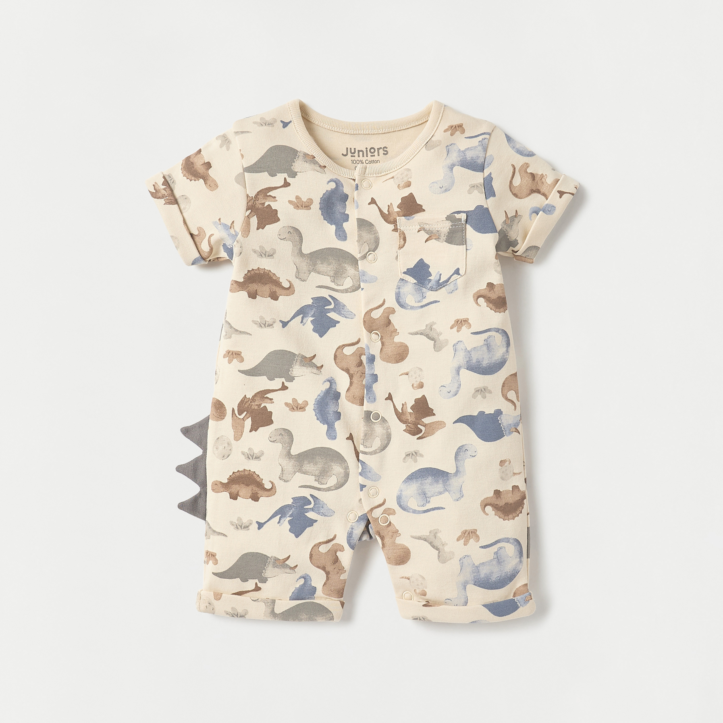 Juniors All-Over Dinosaur Print Romper-baby-boys-clothing-rompers-image-1