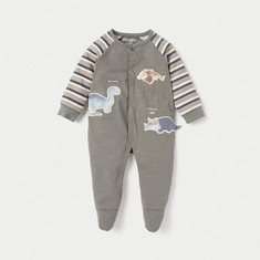 Juniors Applique Detail Footed Sleepsuit with Long Sleeves