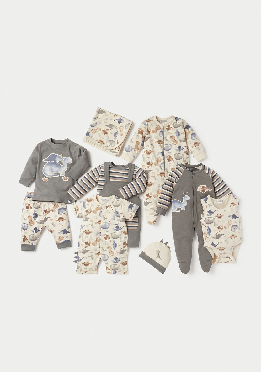 Juniors Applique Detail Footed Sleepsuit with Long Sleeves-Sleepsuits-image-4