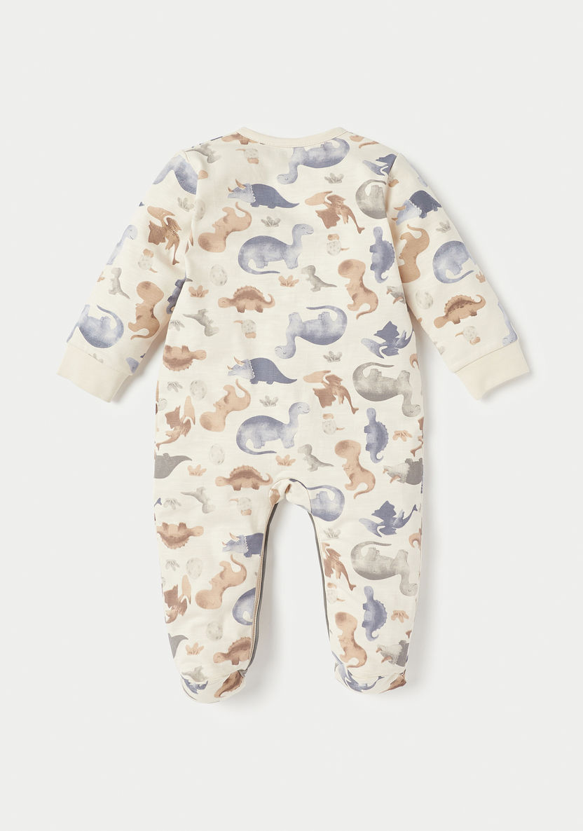 Juniors Dinosaur All-Over Print Footed Sleepsuit with Long Sleeves-Sleepsuits-image-3