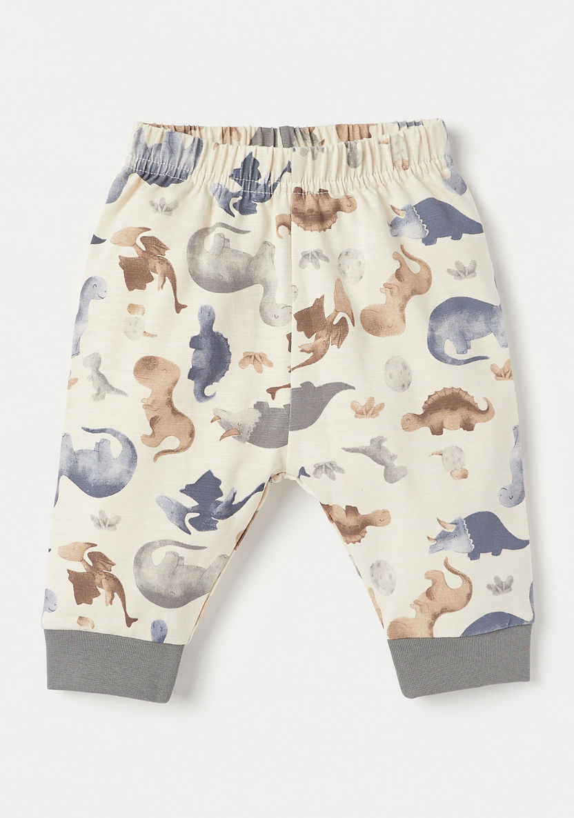Juniors Dinosaur Print T-shirt and Pyjama Set-Pyjama Sets-image-2