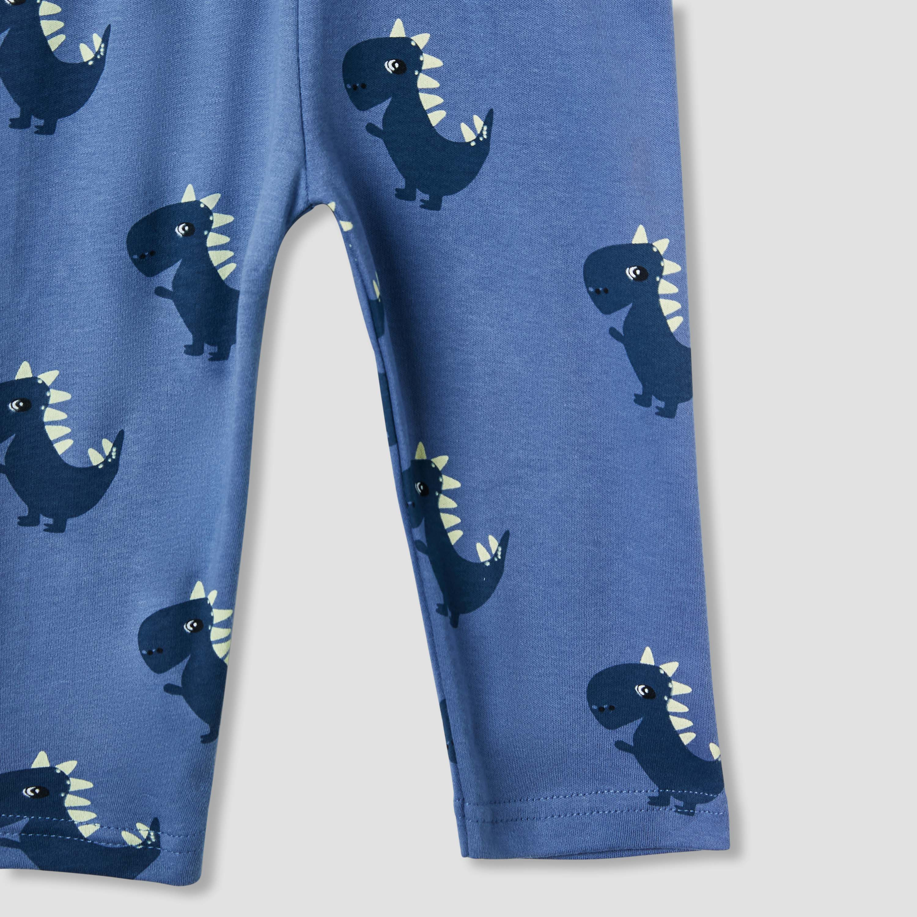 Juniors Dinosaur Print T-shirt and Pyjama Set-baby-boys-clothing-nightwear-pyjamasets-image-7