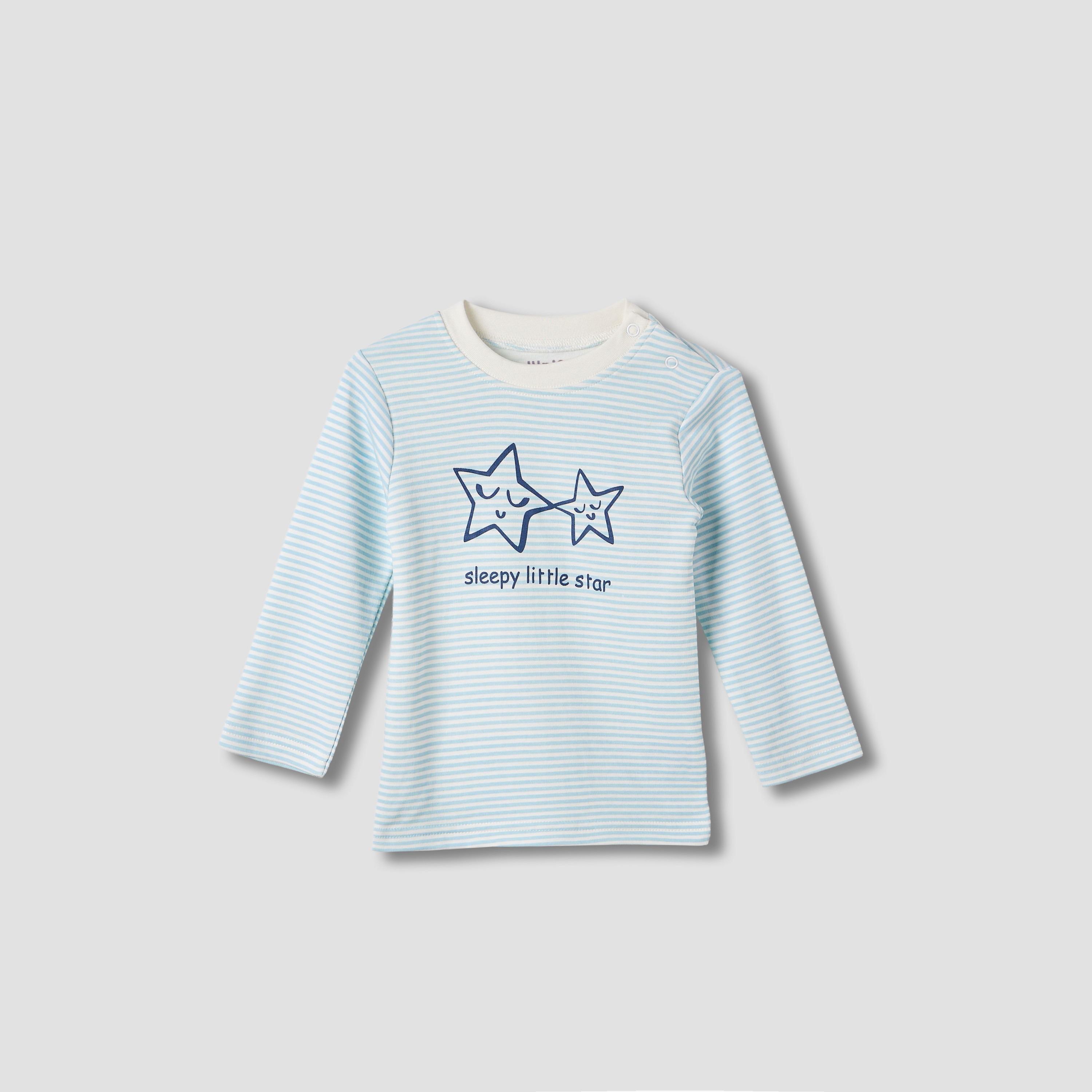 Juniors Striped Long Sleeve T-shirt and Pyjama Set-baby-boys-clothing-nightwear-pyjamasets-image-3
