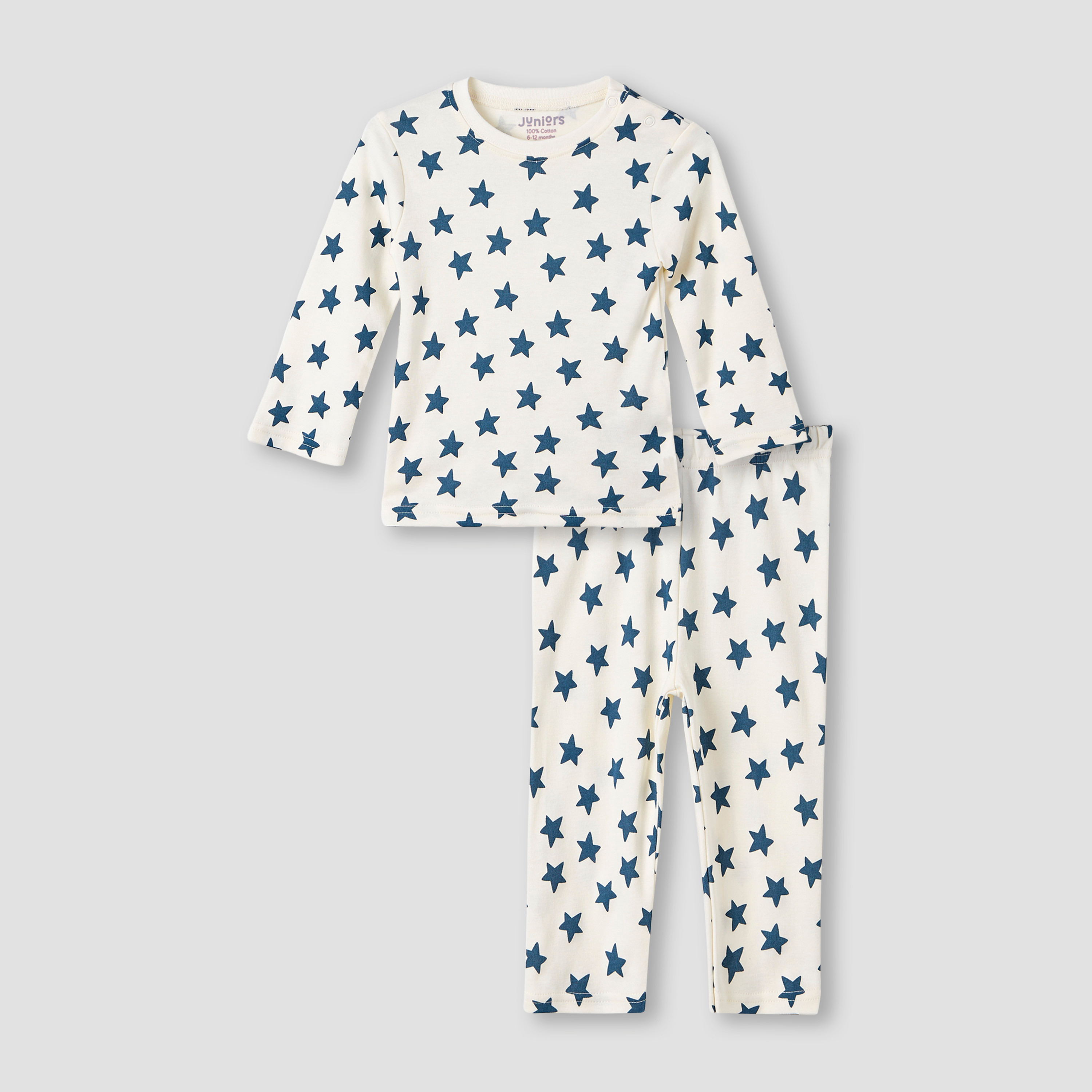 Juniors Star Print T-shirt and Pyjama Set-baby-boys-clothing-nightwear-pyjamasets-image-2
