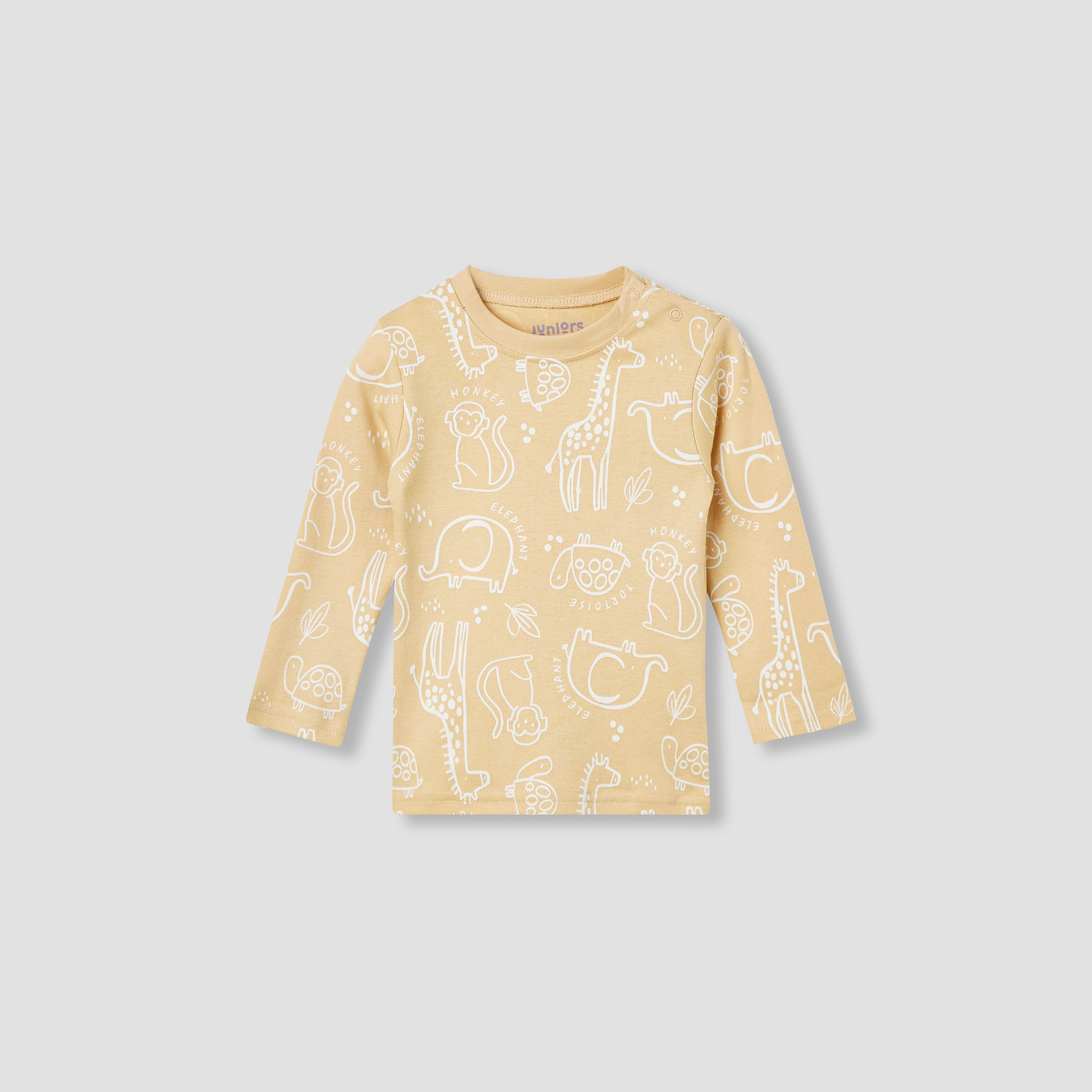 Juniors Lion Print Long Sleeve T-shirt and Pyjama Set-baby-boys-clothing-nightwear-pyjamasets-image-3