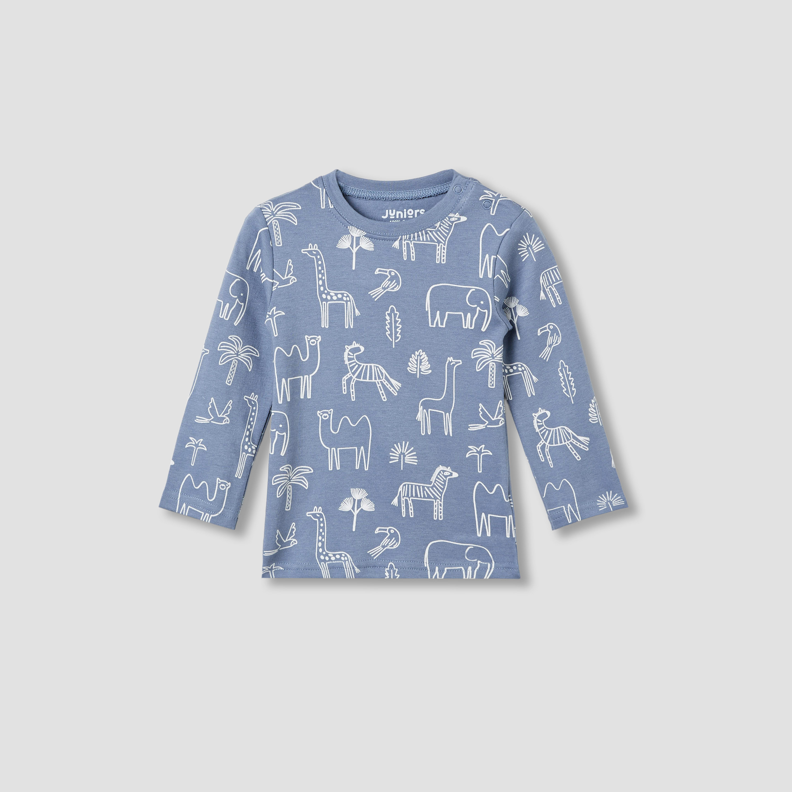 Juniors Pyjama Set with Bear Print - Cotton - Long Sleeves - Collar-baby-boys-clothing-nightwear-pyjamasets-image-3