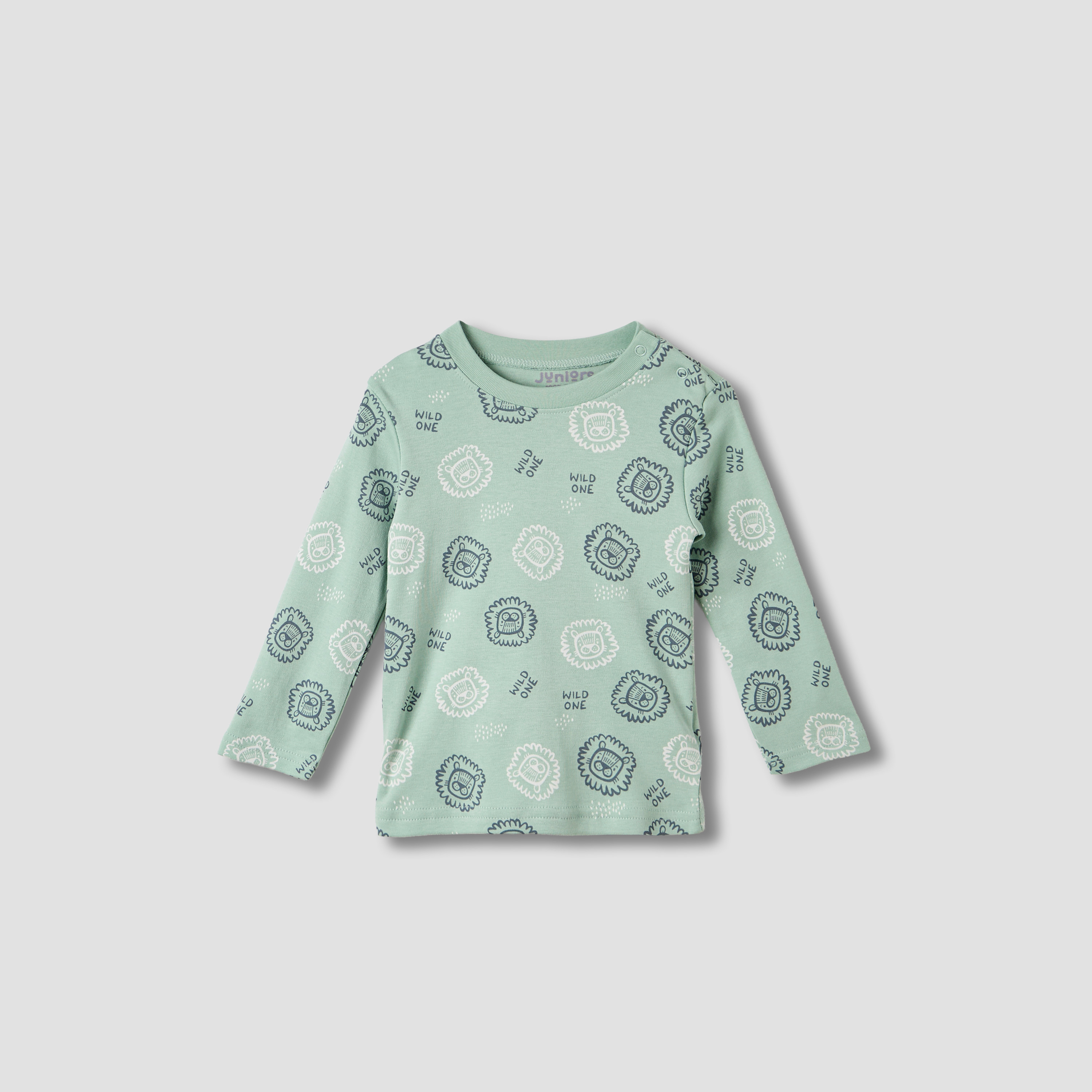 Juniors Lion Print Long Sleeve T-shirt and Pyjama Set-baby-boys-clothing-nightwear-pyjamasets-image-3