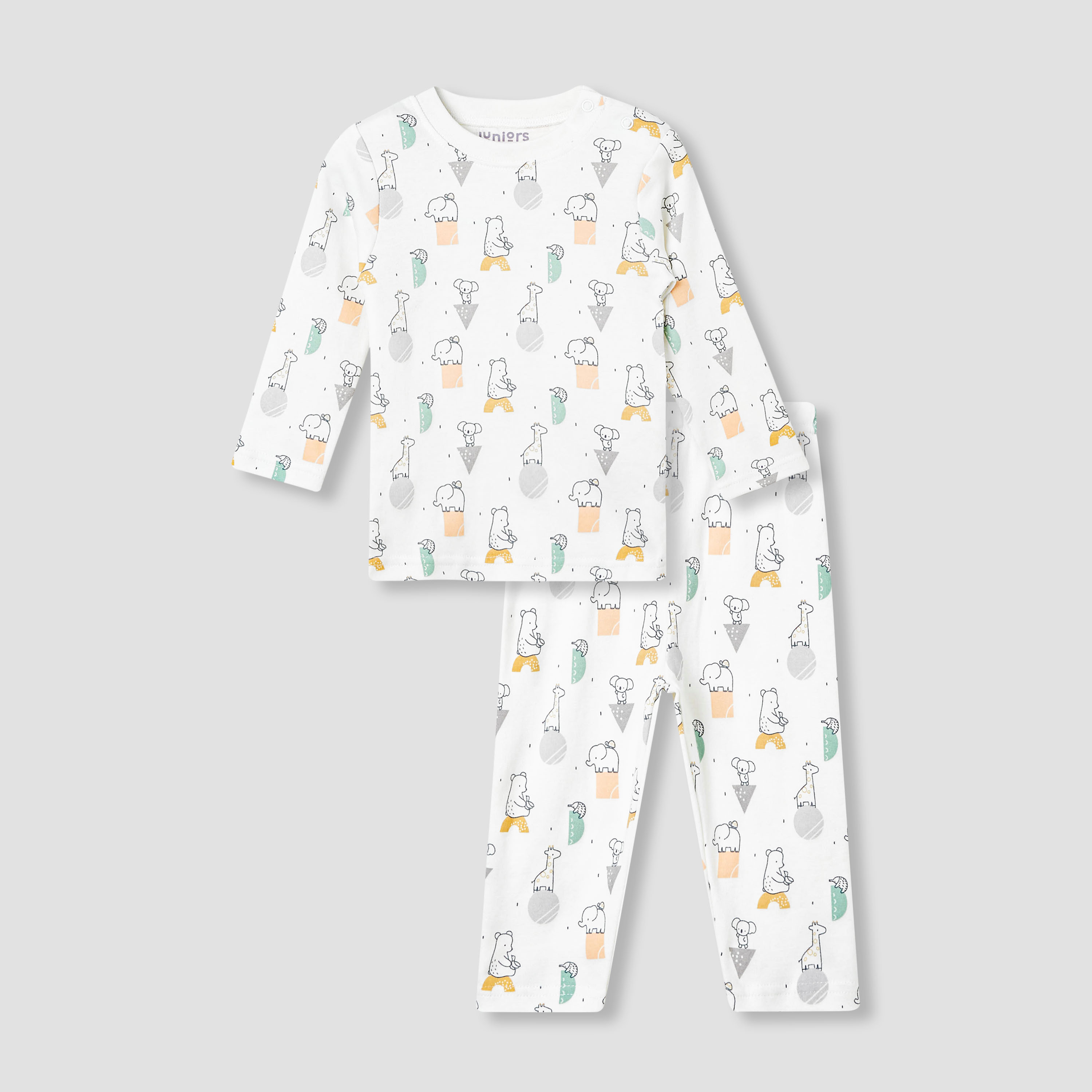 Juniors All-Over Animal Print T-shirt and Pyjama Set-baby-boys-clothing-nightwear-pyjamasets-image-2