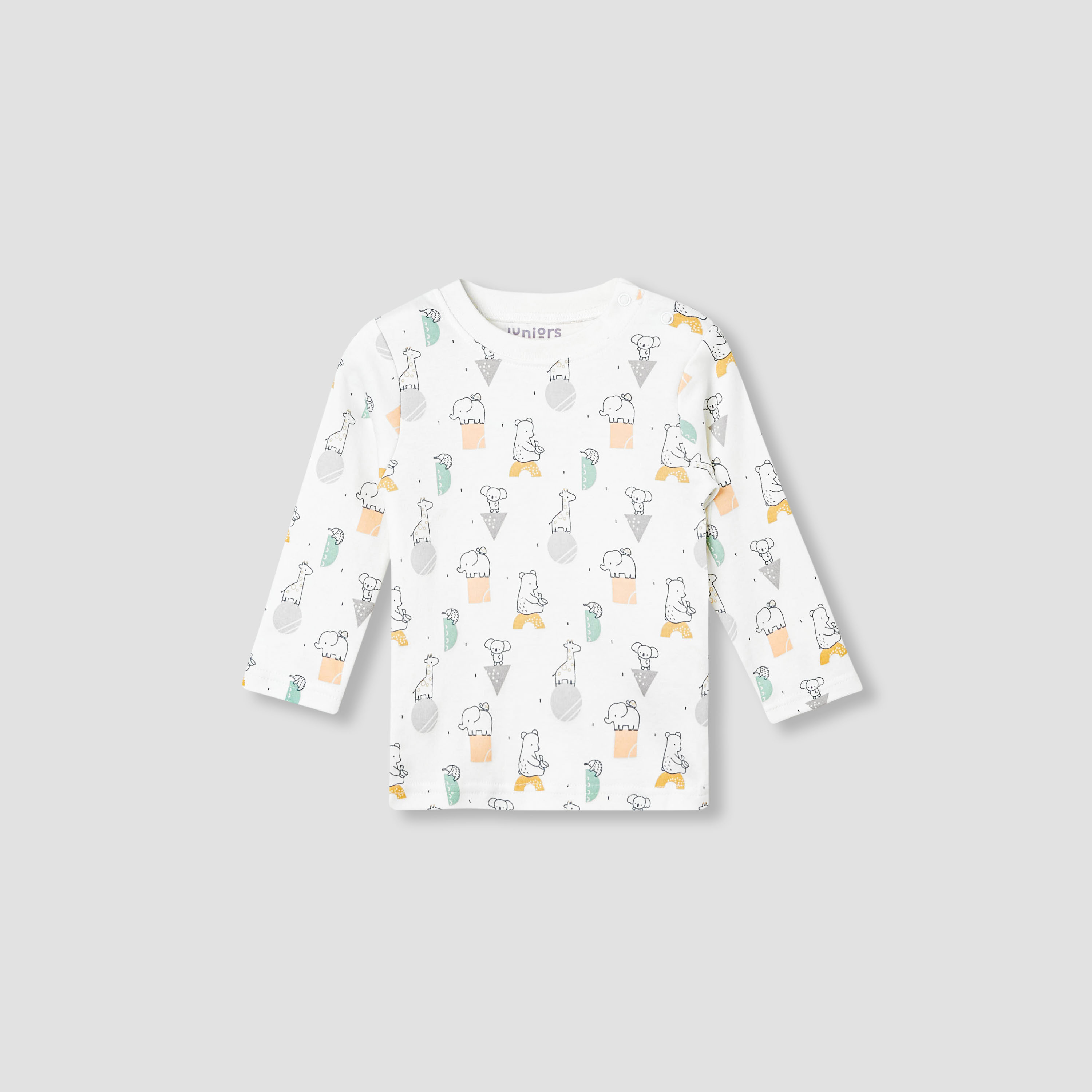 Juniors All-Over Animal Print T-shirt and Pyjama Set-baby-boys-clothing-nightwear-pyjamasets-image-3