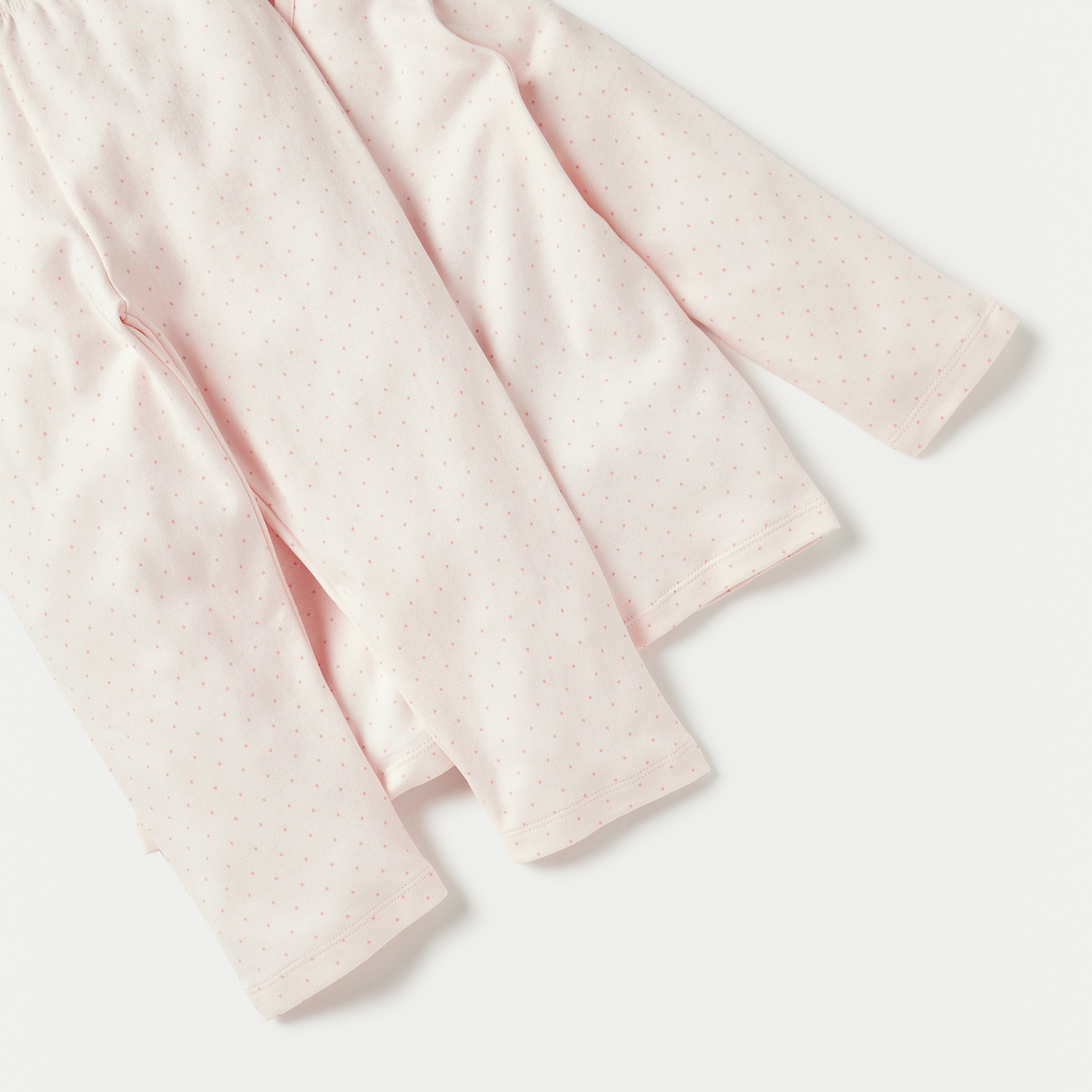 طقم بنطلون بيجاما وتيشيرت قطن بطبعات منقطة من جونيورز-baby-girls-clothing-nightwear-pyjamasets-image-5