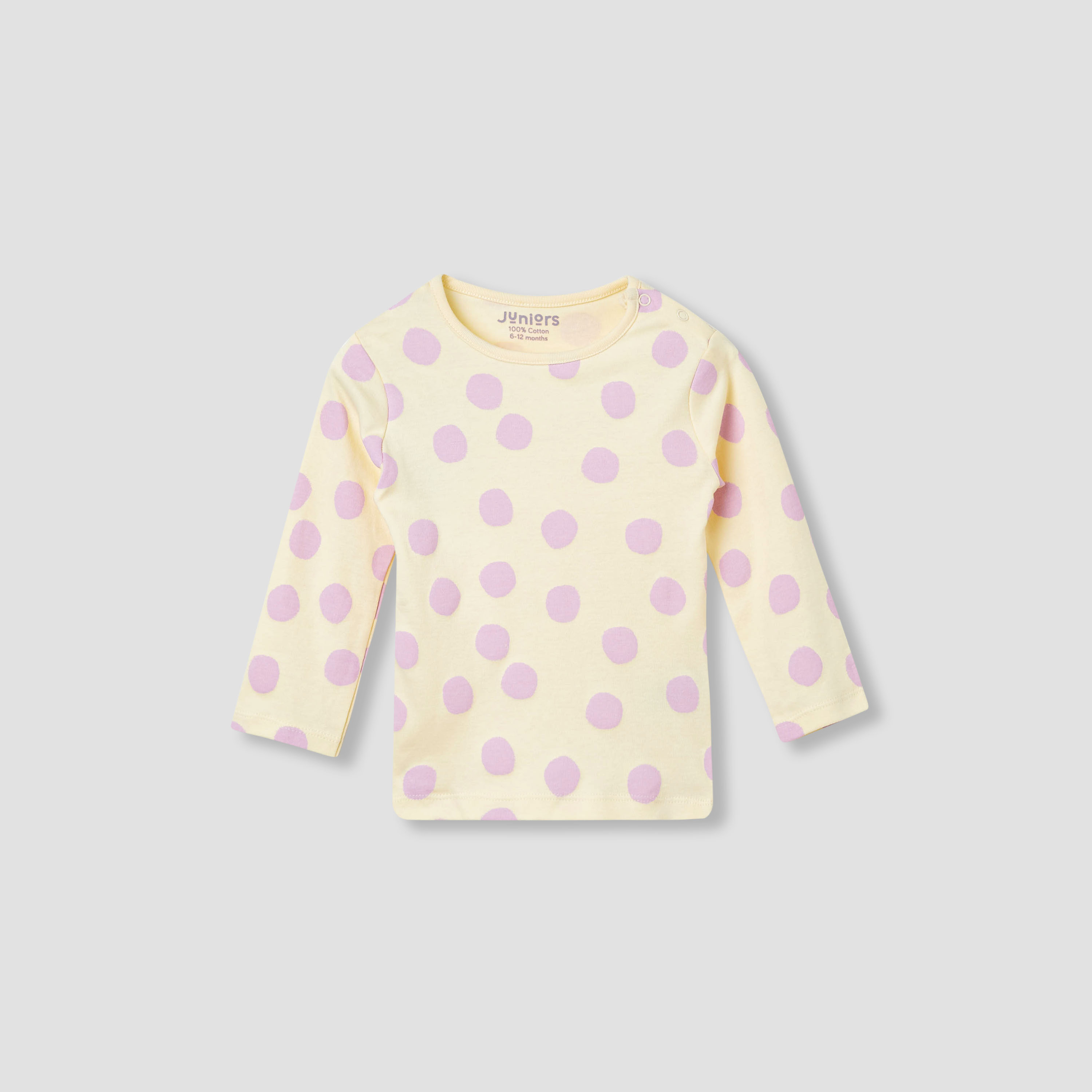Juniors Polka Dot Print T-shirt and Pyjama Set-baby-girls-clothing-nightwear-pyjamasets-image-3