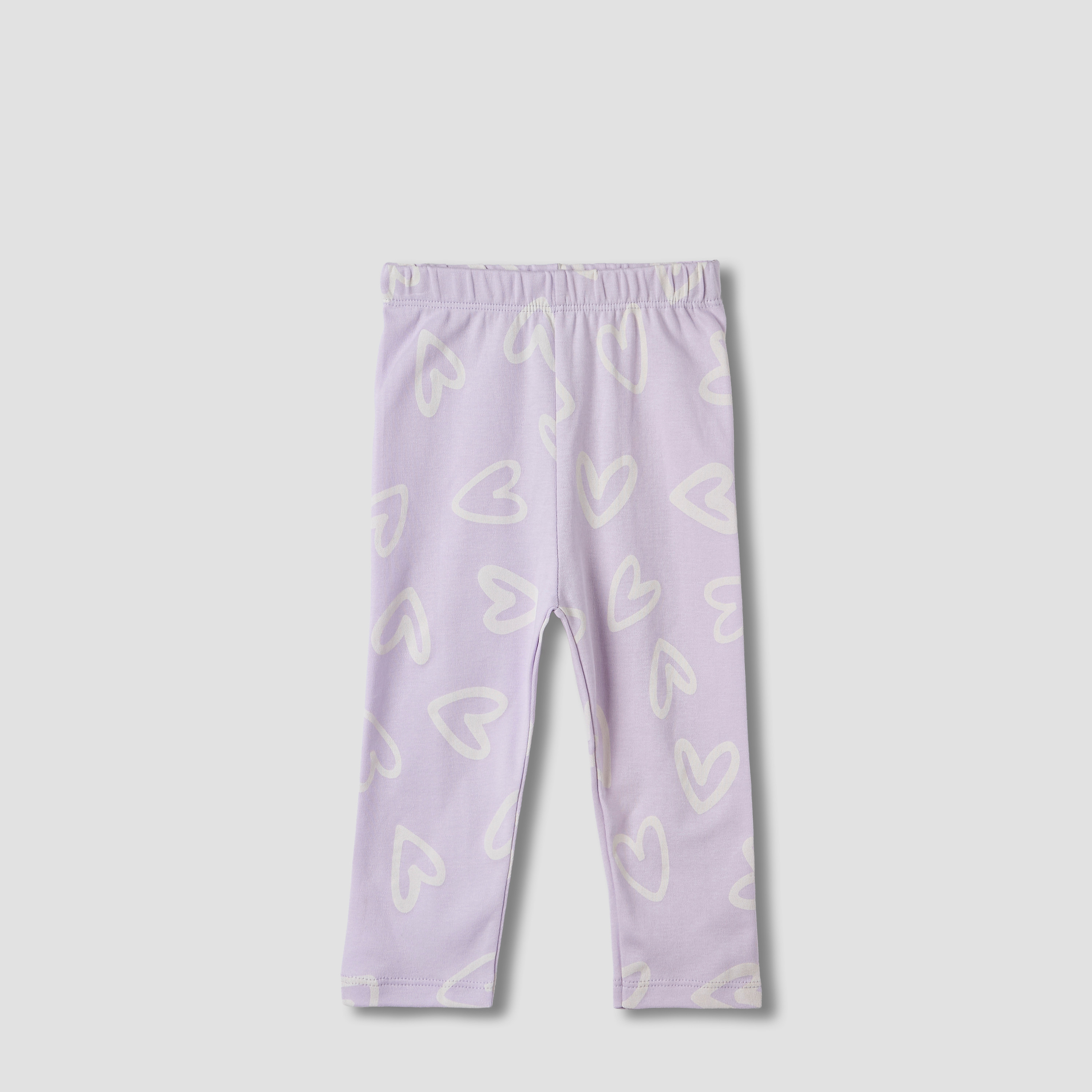 Juniors Heart Print T-shirt and Pyjama Set-baby-girls-clothing-nightwear-pyjamasets-image-3