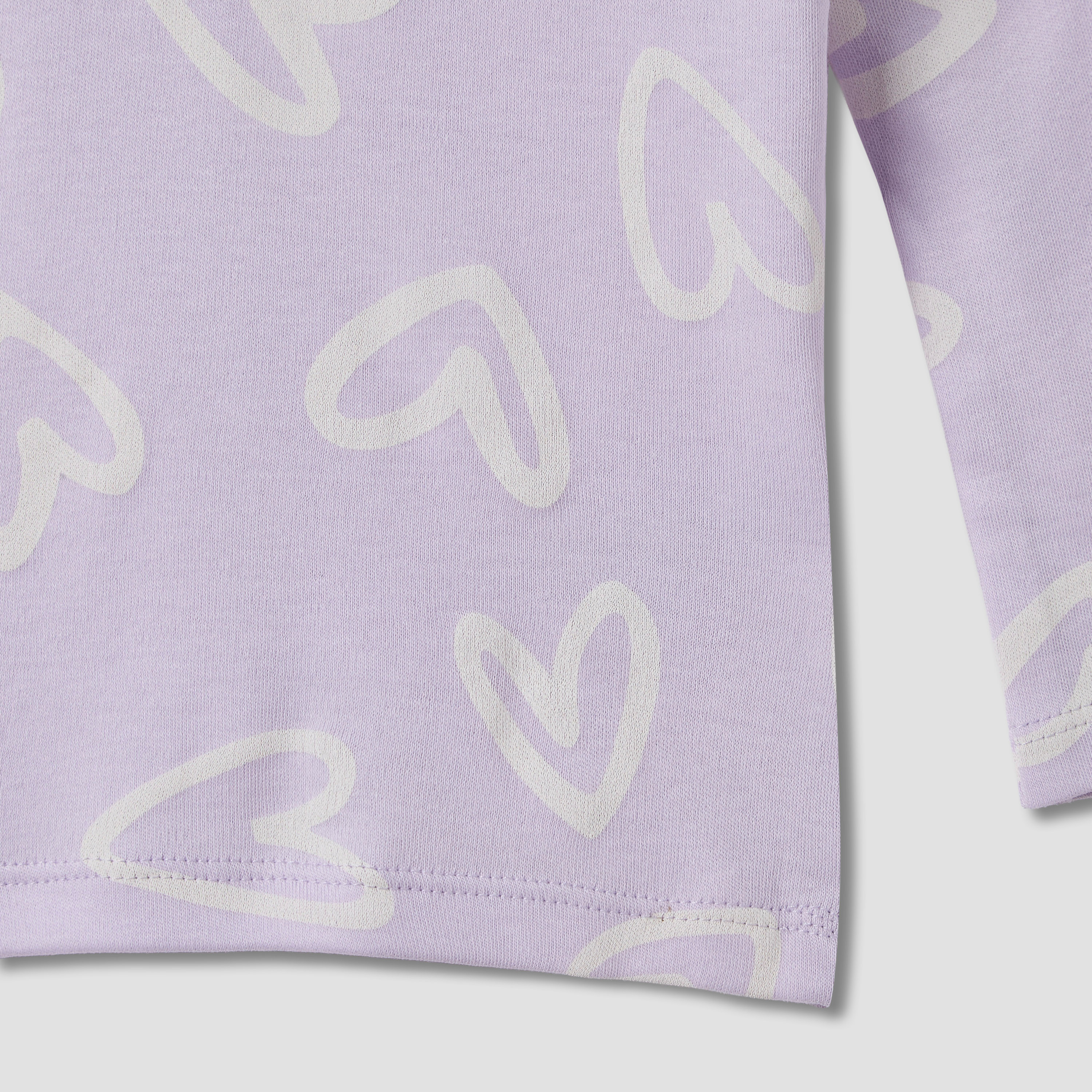 Juniors Heart Print T-shirt and Pyjama Set-baby-girls-clothing-nightwear-pyjamasets-image-5