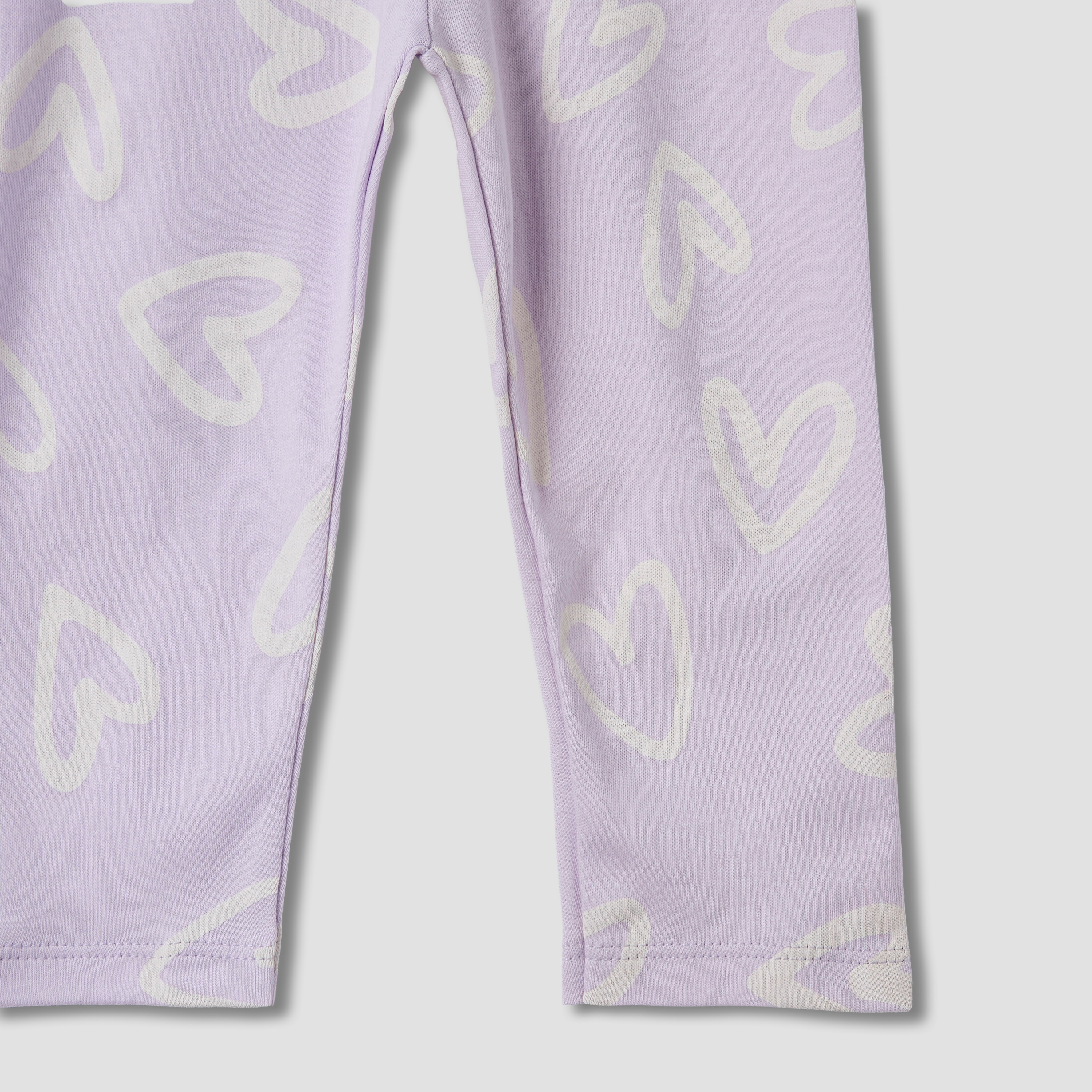 Juniors Heart Print T-shirt and Pyjama Set-baby-girls-clothing-nightwear-pyjamasets-image-7