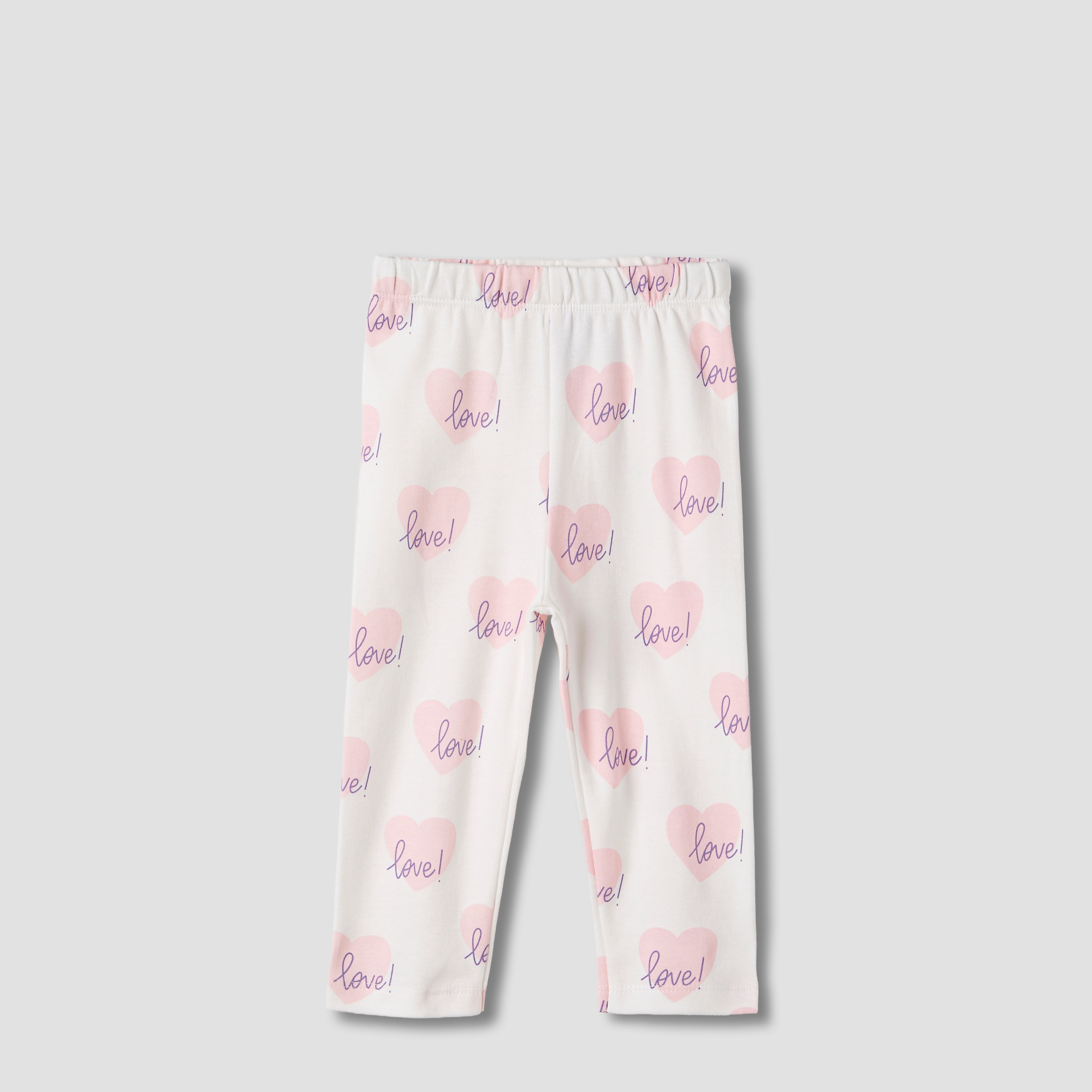 Juniors Heart Print T-shirt and Pyjama Set-baby-girls-clothing-nightwear-pyjamasets-image-4