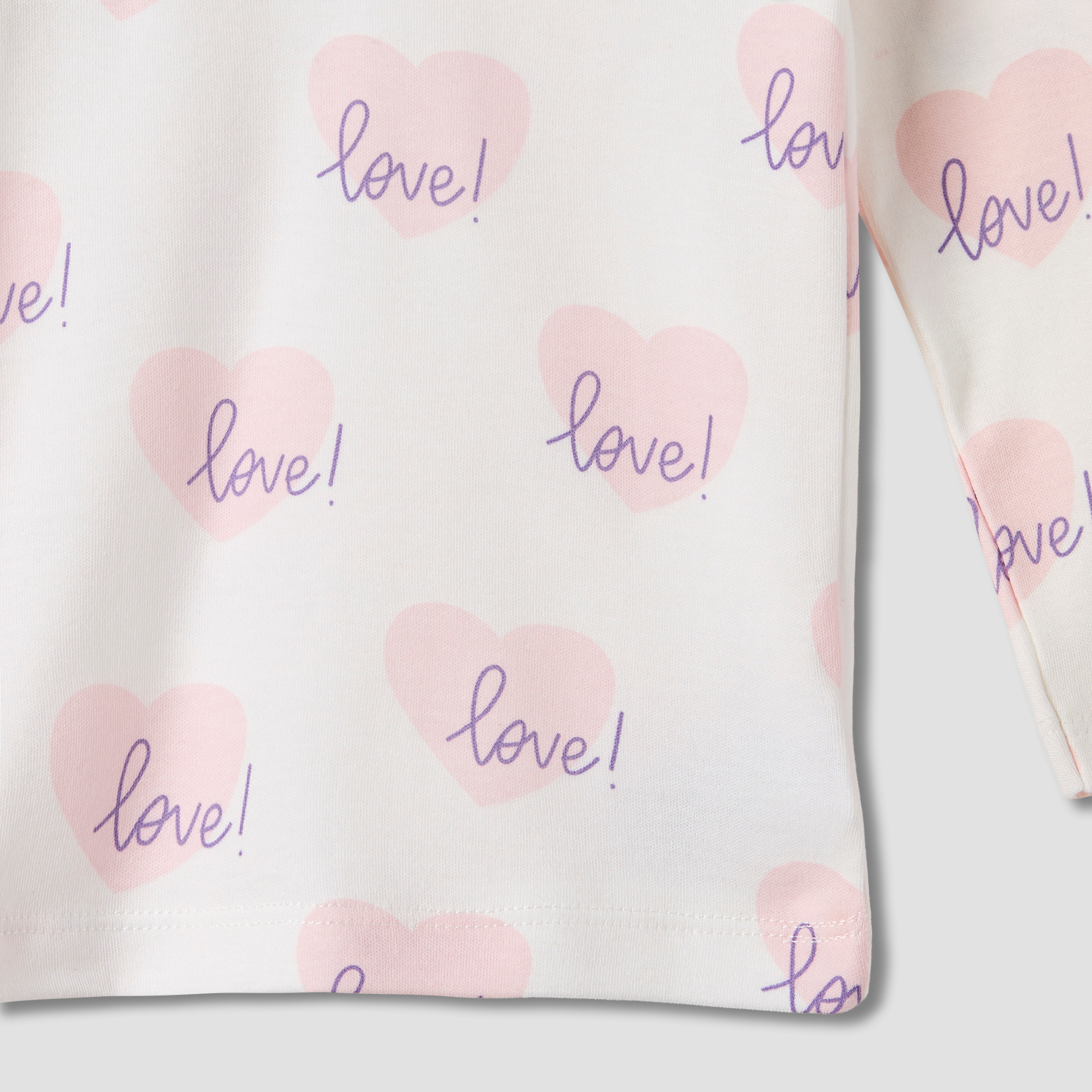 Juniors Heart Print T-shirt and Pyjama Set-baby-girls-clothing-nightwear-pyjamasets-image-6