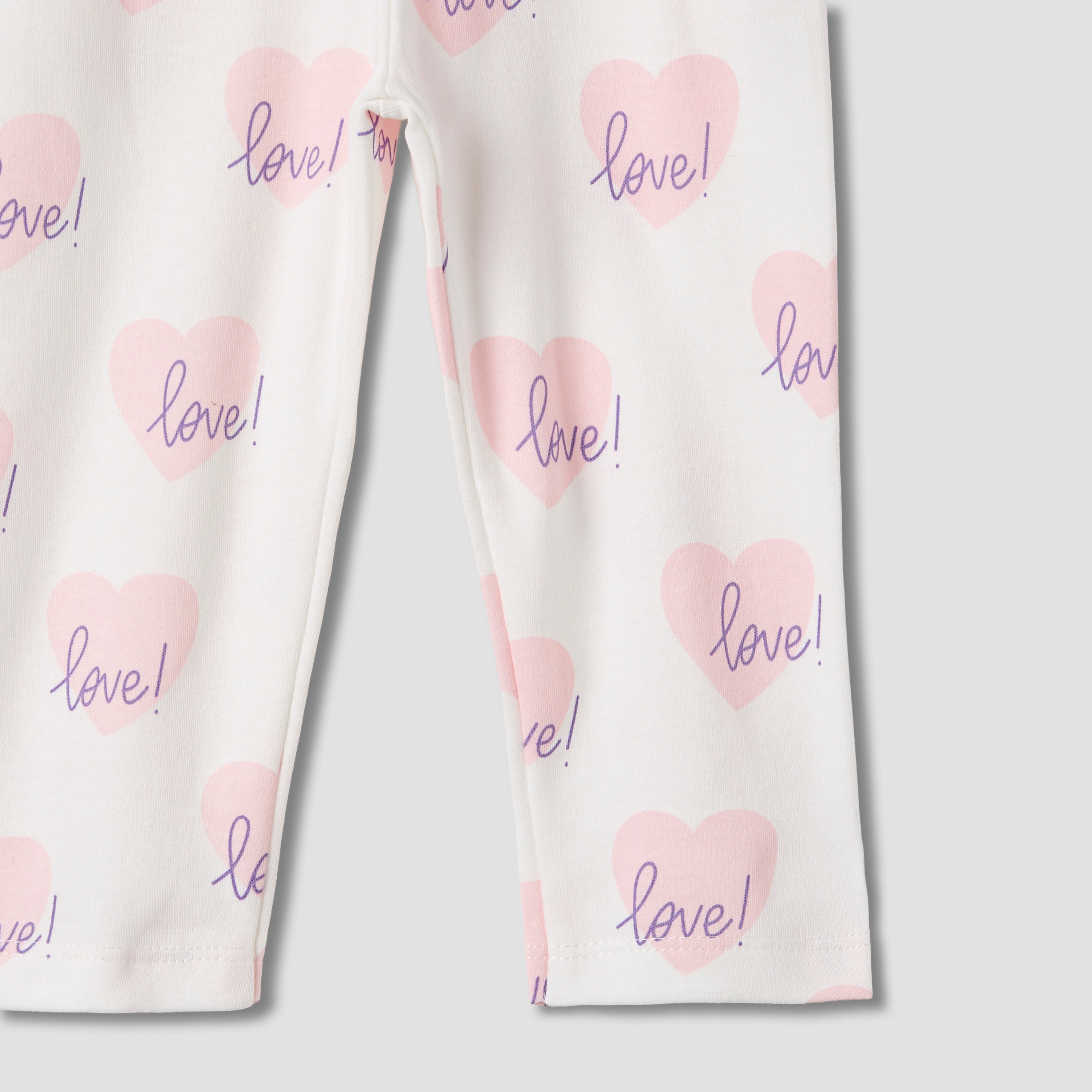 Juniors Heart Print T-shirt and Pyjama Set-baby-girls-clothing-nightwear-pyjamasets-image-8