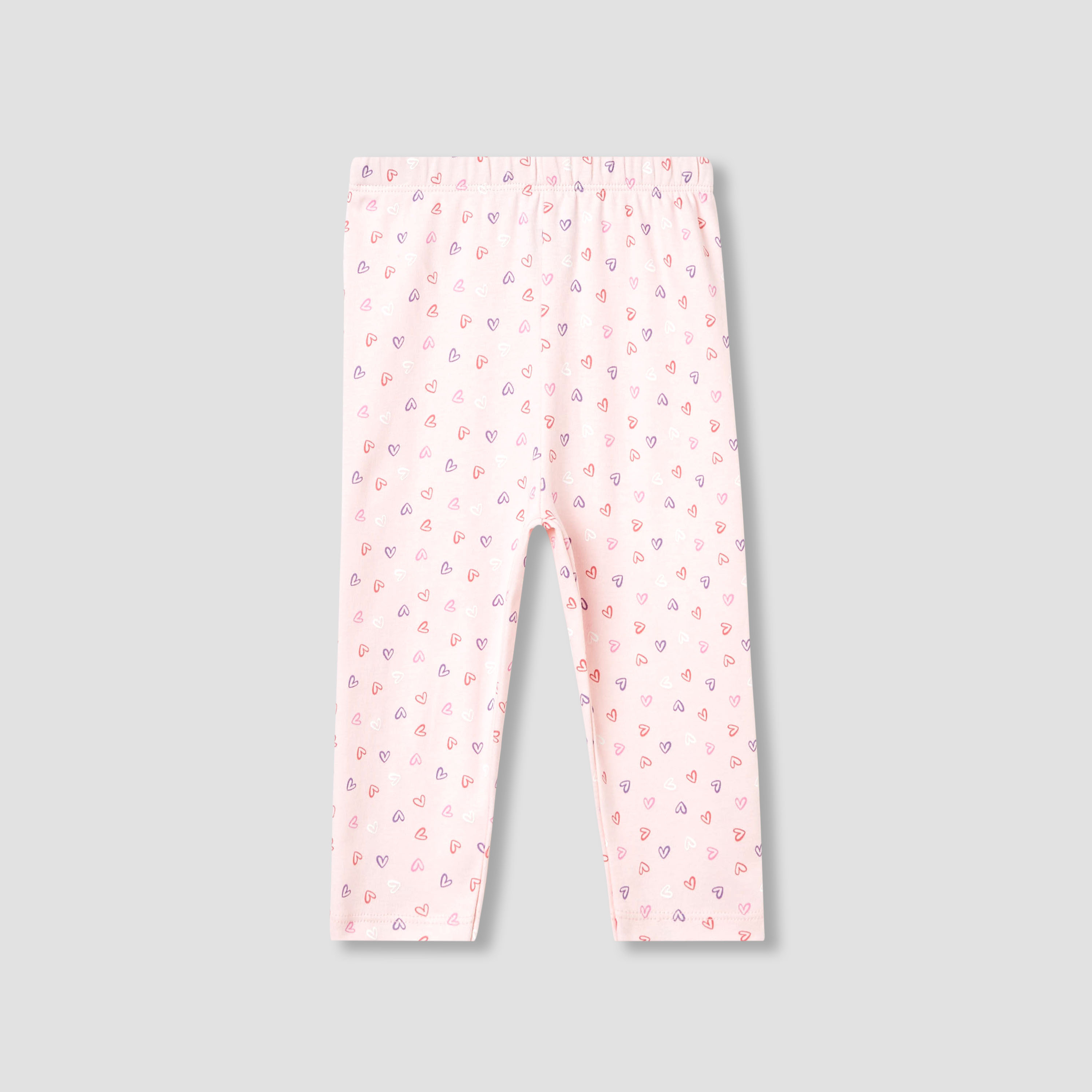 Juniors Heart Print T-shirt and Pyjama Set-baby-girls-clothing-nightwear-pyjamasets-image-4