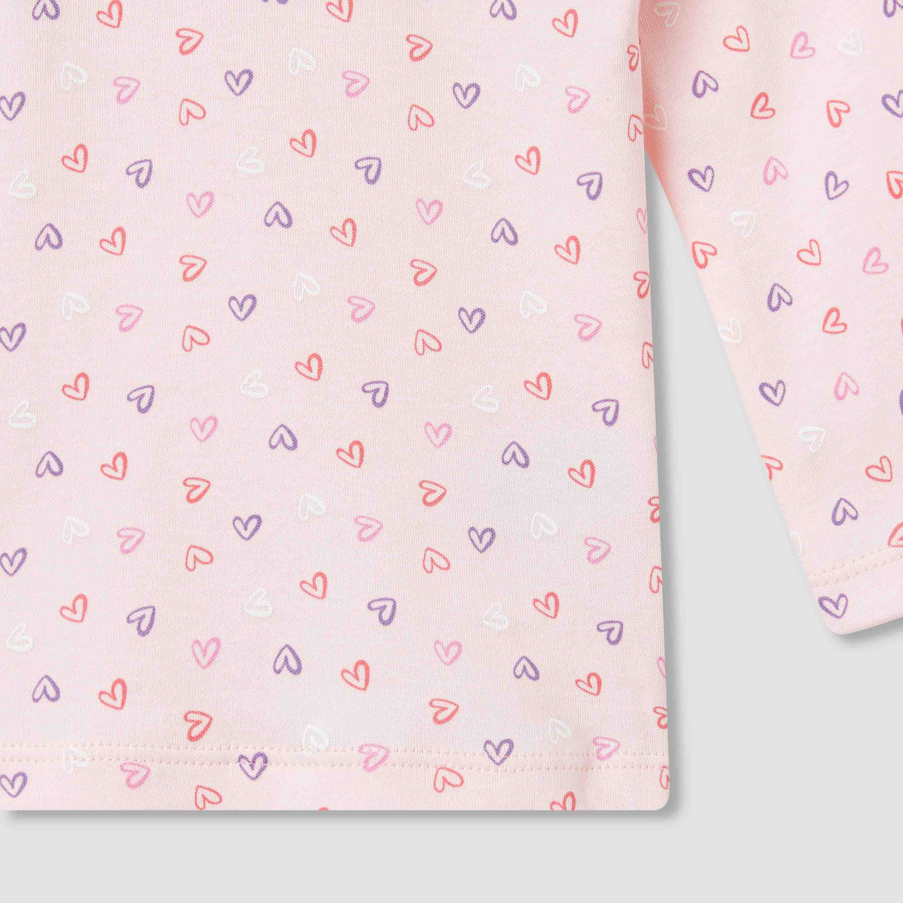 Juniors Heart Print T-shirt and Pyjama Set-baby-girls-clothing-nightwear-pyjamasets-image-6