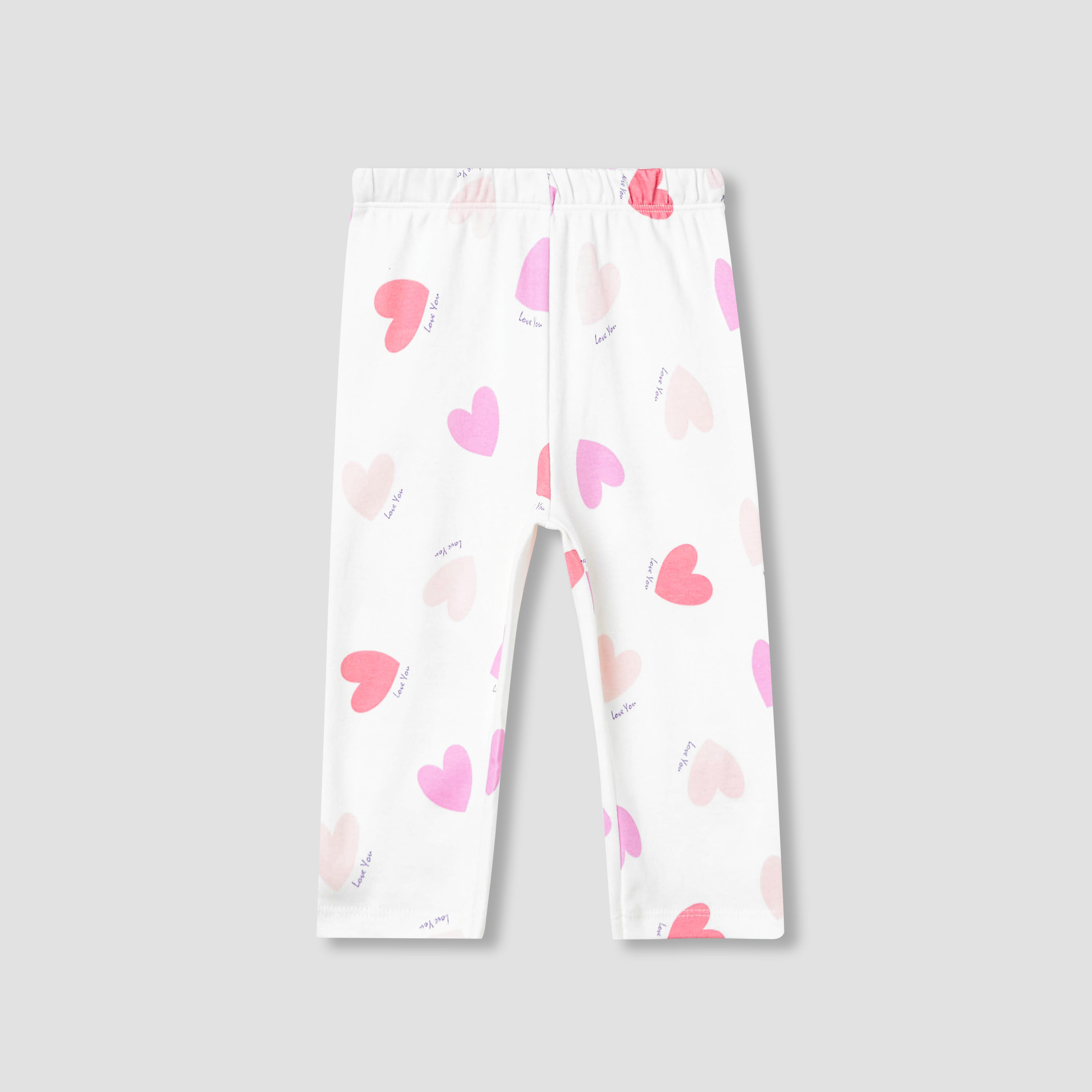 Juniors Heart Print T-shirt and Pyjama Set-baby-girls-clothing-nightwear-pyjamasets-image-3