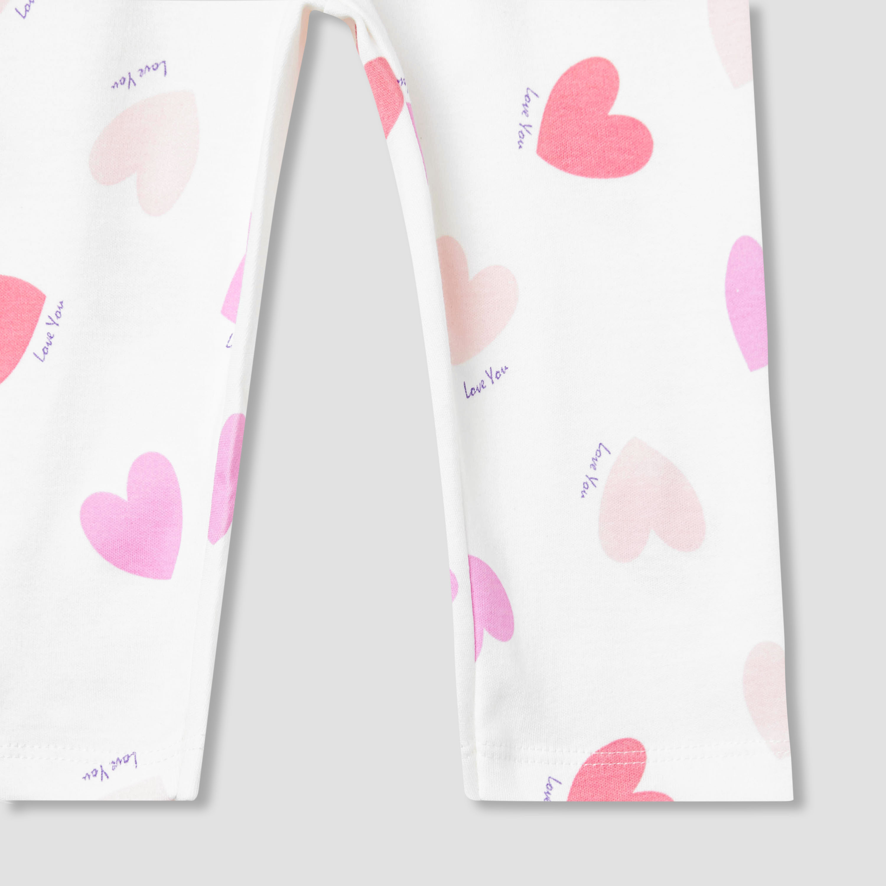 Juniors Heart Print T-shirt and Pyjama Set-baby-girls-clothing-nightwear-pyjamasets-image-7