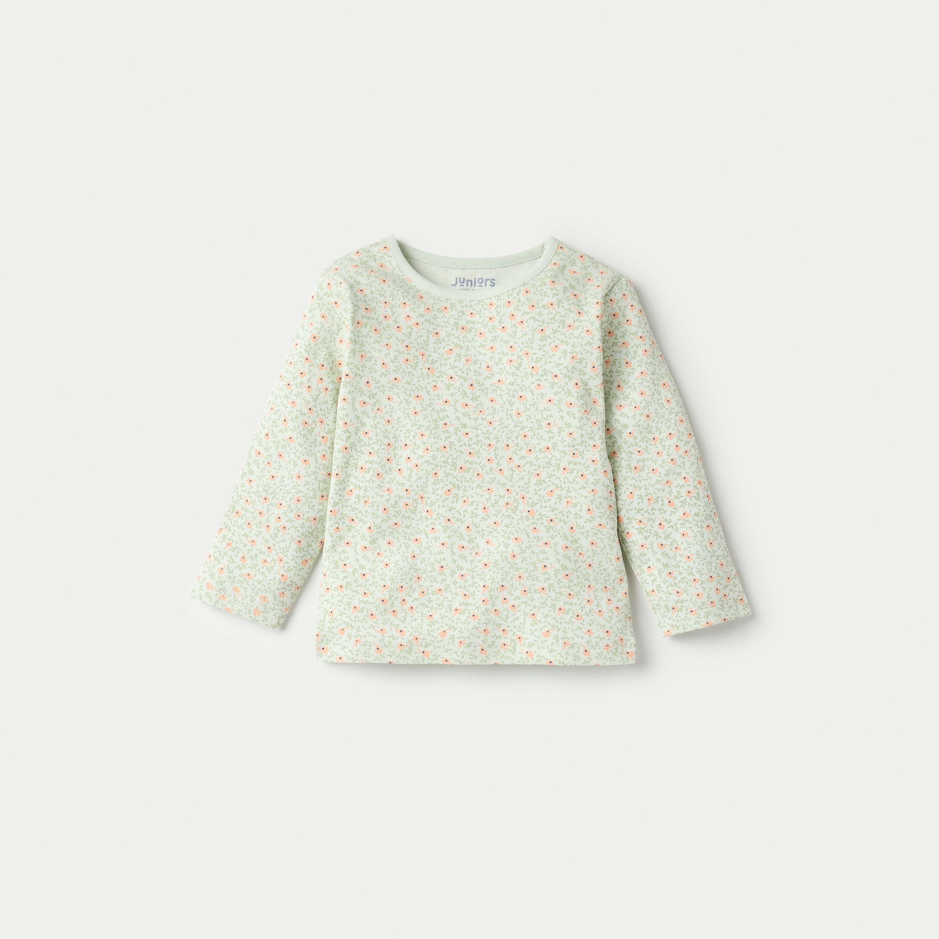 Juniors All-Over Floral Print T-shirt and Pyjama Set-cpbaby-clothing-girls-nightwear-pyjamasets-image-2