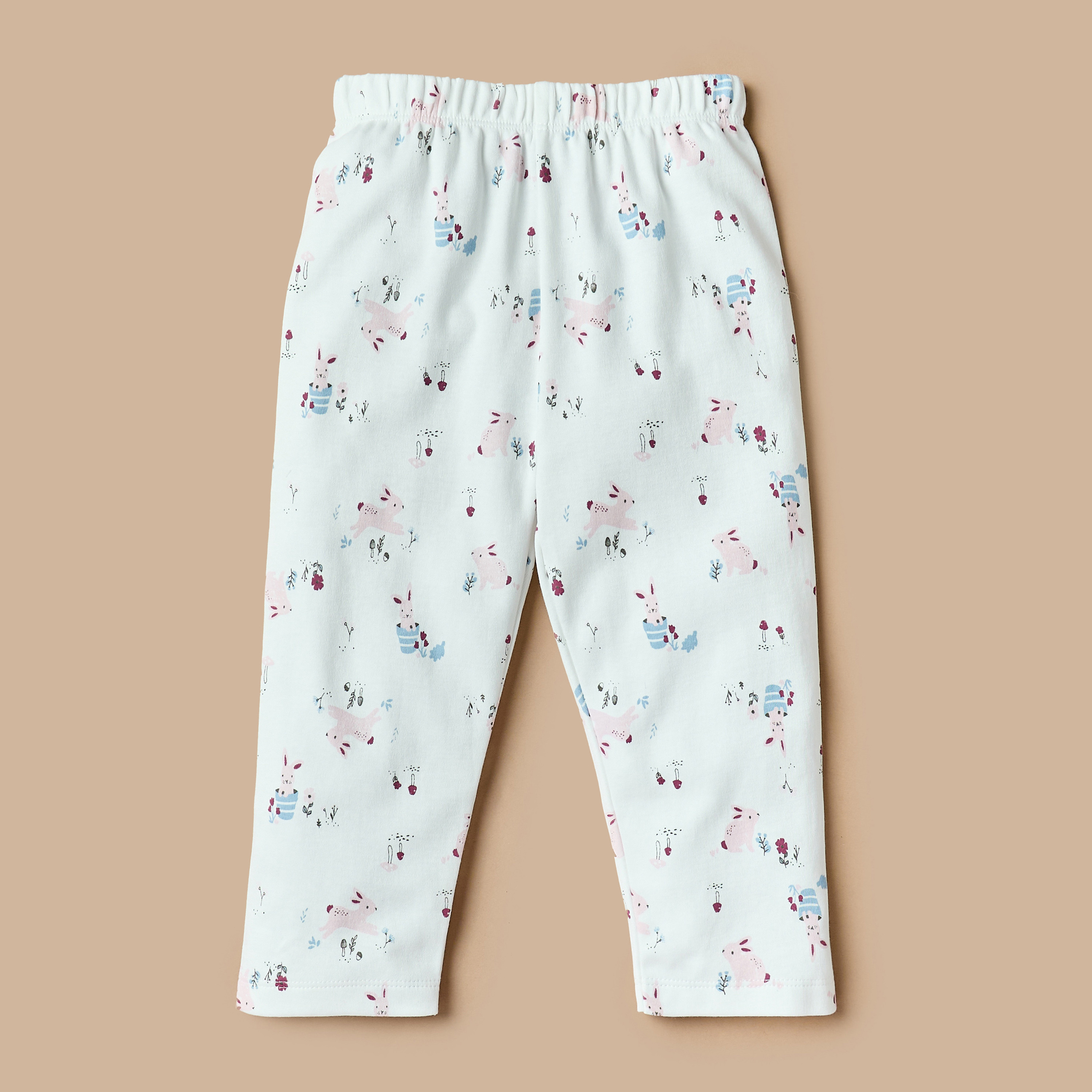 Juniors All-Over Bunny Print T-shirt and Pyjama Set-baby-girls-clothing-nightwear-pyjamasets-image-3